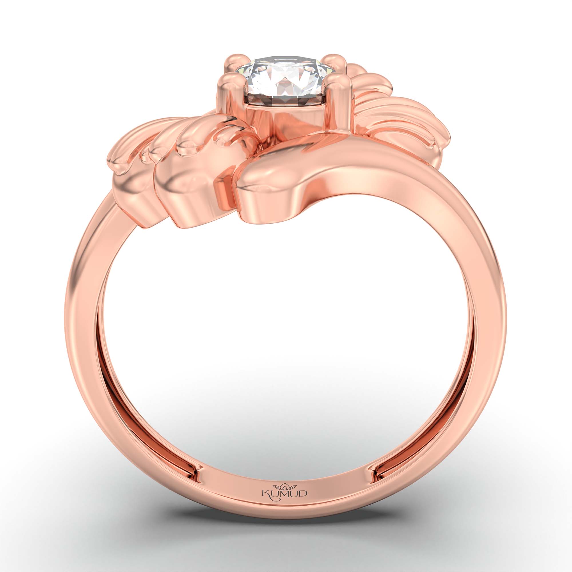 Lab-Grown Diamond Solitaire Ring for Women in 18K Rose Gold – 0.5 Ct Round, 3 g (Design K13-7-APGAA) thumbnail