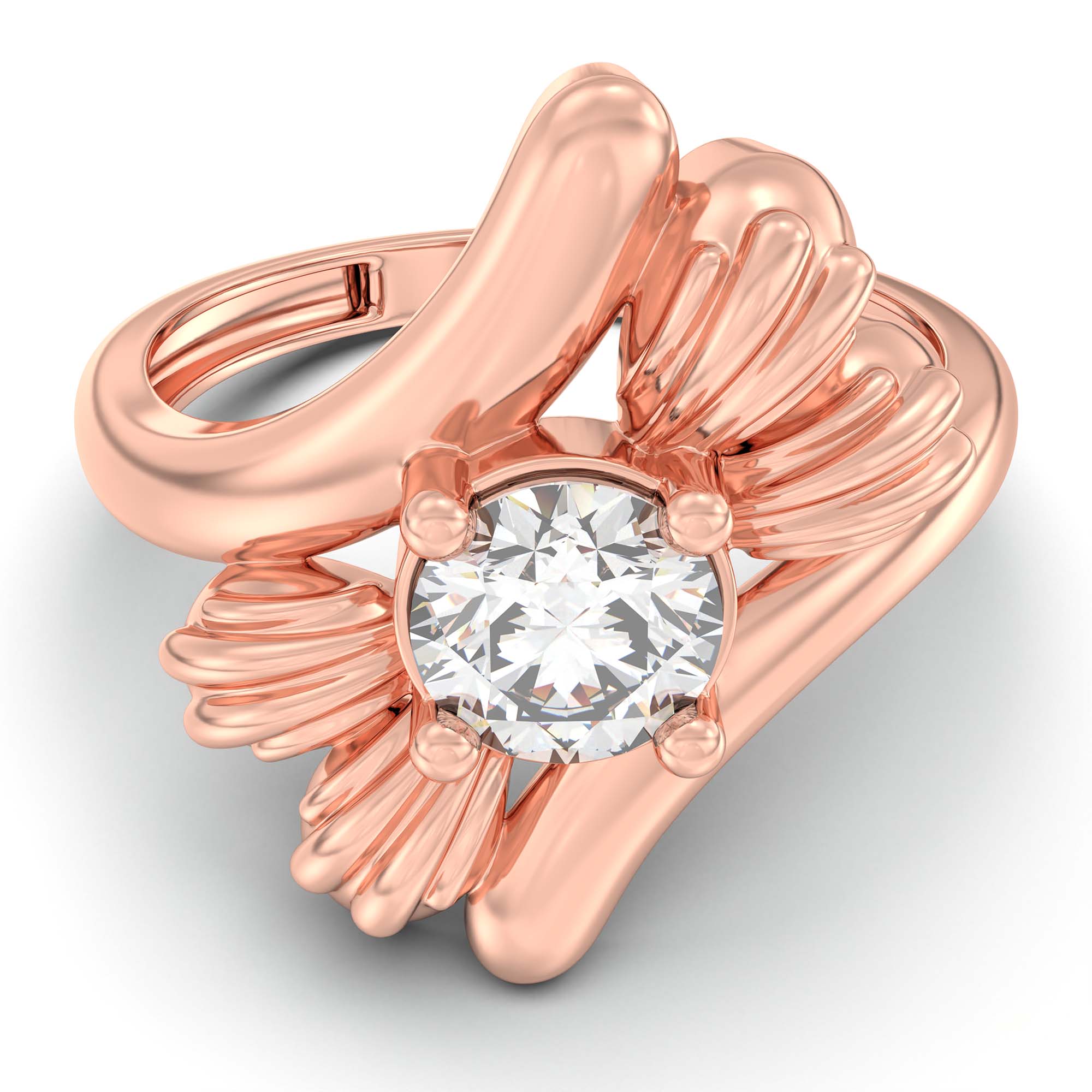 Lab-Grown Diamond Solitaire Ring for Women in 18K Rose Gold – 0.5 Ct Round, 3 g (Design K13-7-APGAA) thumbnail