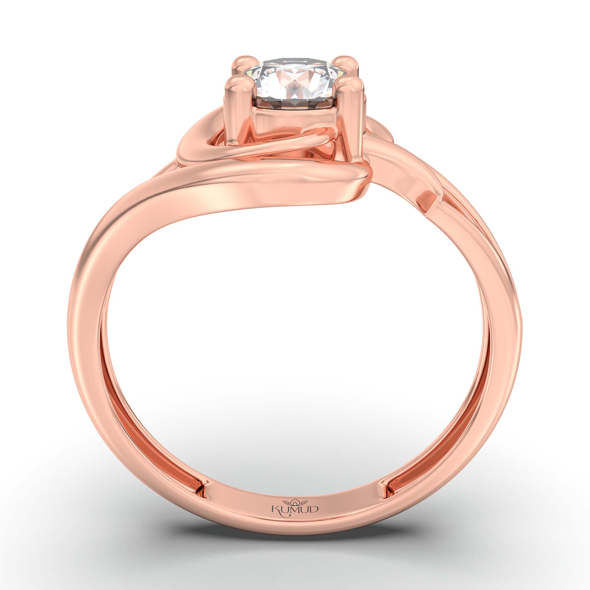 Lab-Grown Diamond Solitaire Ring for Women in 18K Rose Gold – 0.5 Ct Round, 3 g (Design K13-9-APGAA) thumbnail