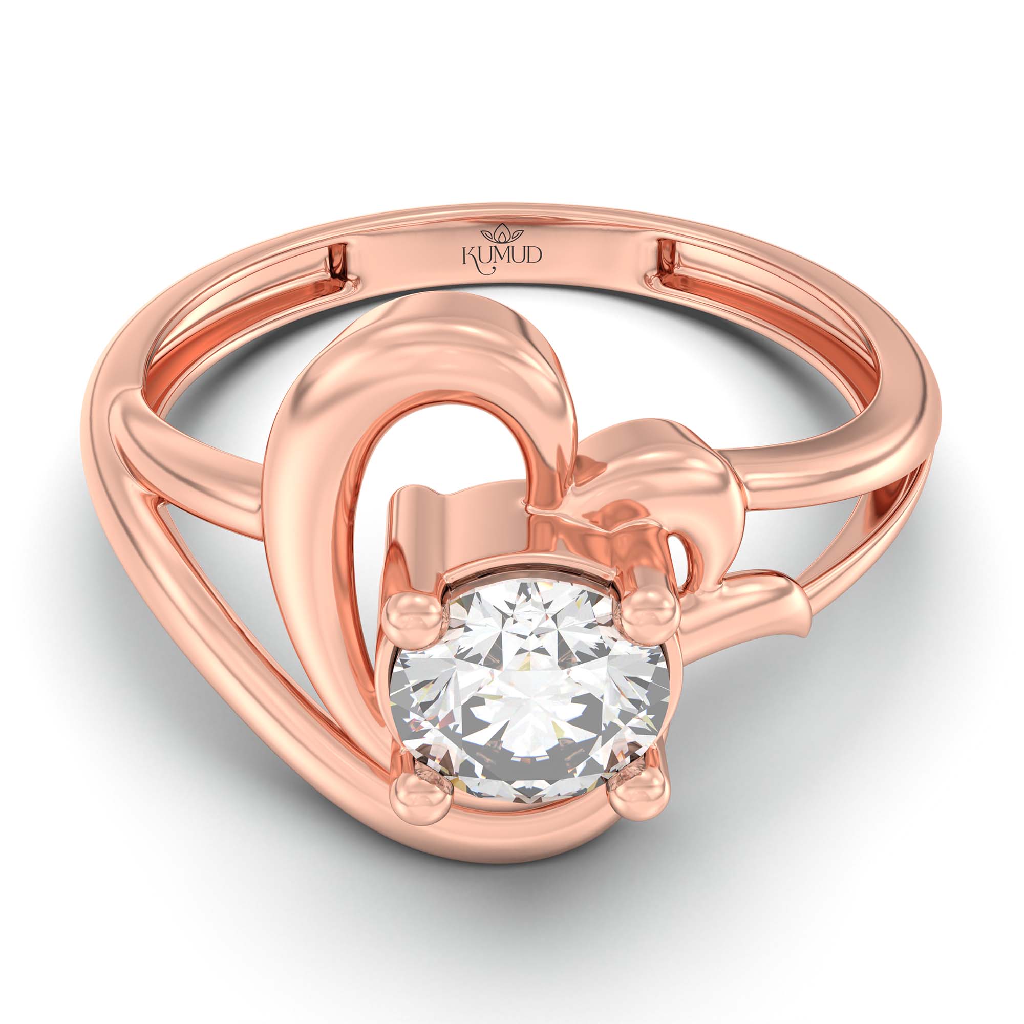 Lab-Grown Diamond Solitaire Ring for Women in 18K Rose Gold – 0.5 Ct Round, 3 g (Design K13-9-APGAA) thumbnail