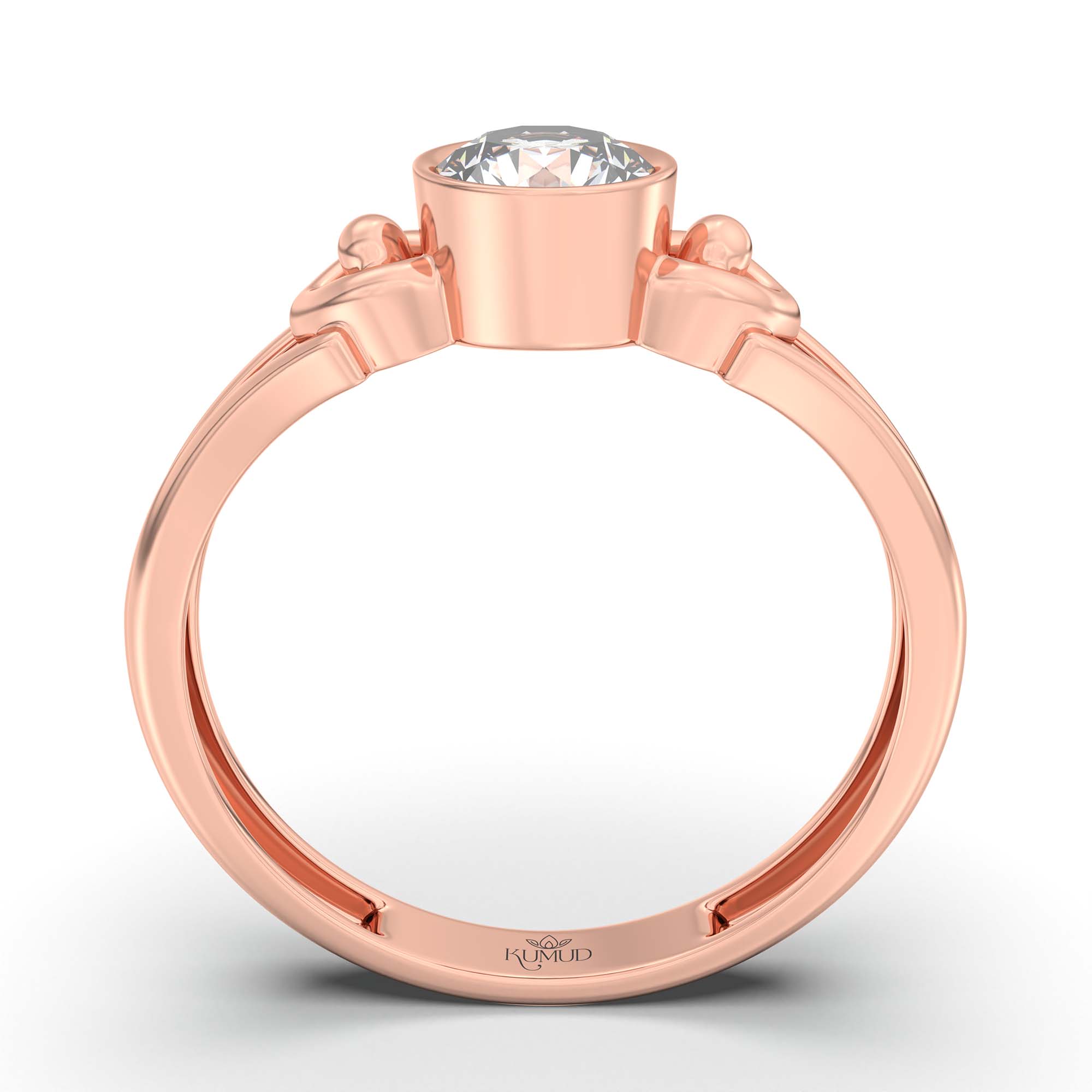 Lab-Grown Diamond Solitaire Ring for Women in 18K Rose Gold – 0.5 Ct Round, 3 g (Design K13-10-BBZAA) thumbnail