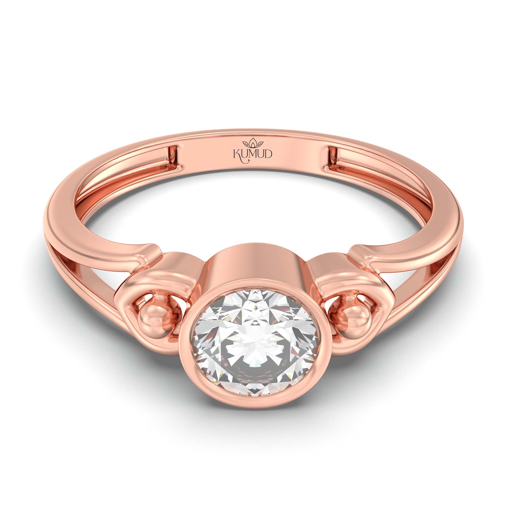 Lab-Grown Diamond Solitaire Ring for Women in 18K Rose Gold – 0.5 Ct Round, 3 g (Design K13-10-BBZAA) thumbnail