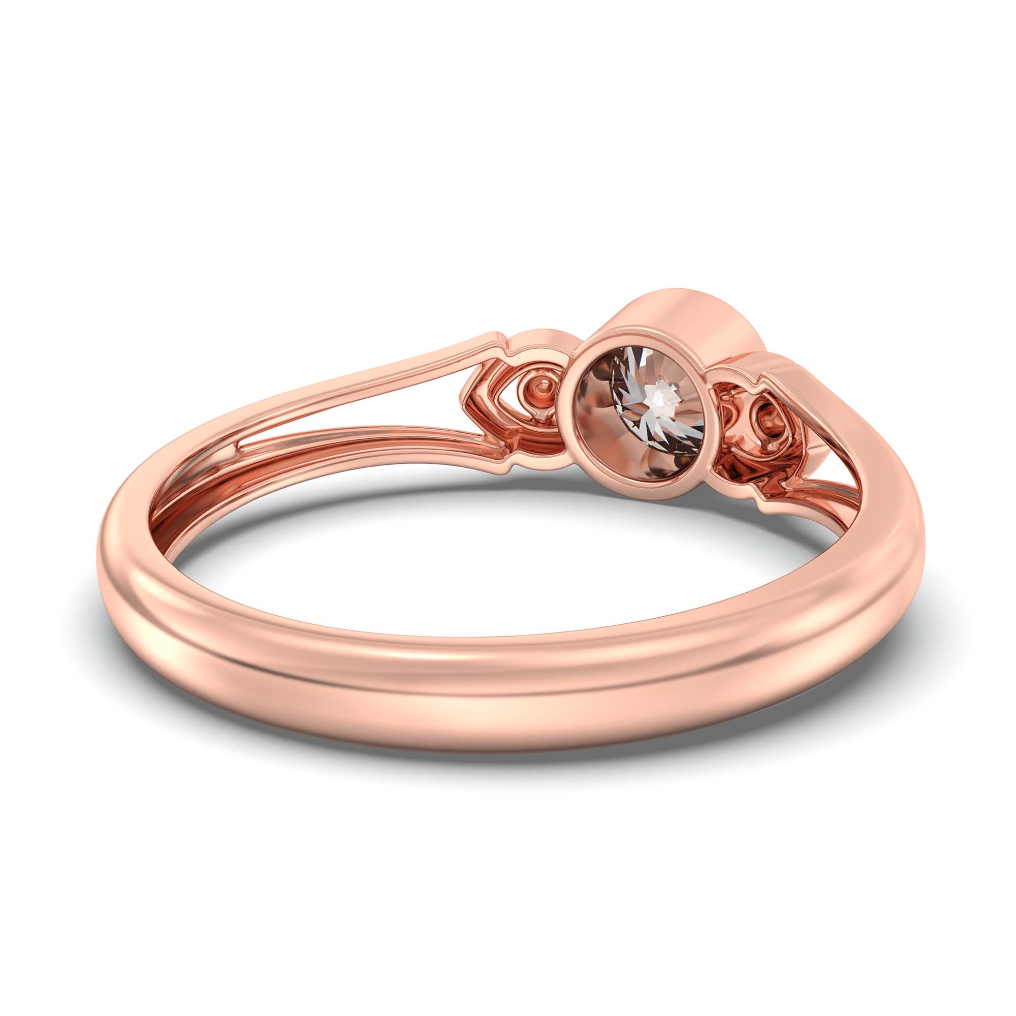 Lab-Grown Diamond Solitaire Ring for Women in 18K Rose Gold – 0.5 Ct Round, 3 g (Design K13-10-BBZAA) thumbnail