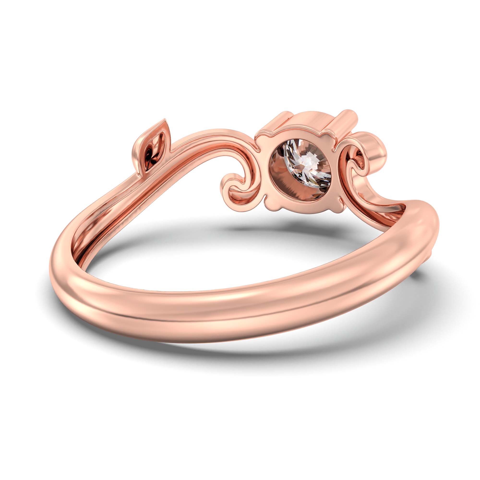 Solitaire Ring in 18K Rose Gold with Lab grown diamond thumbnail