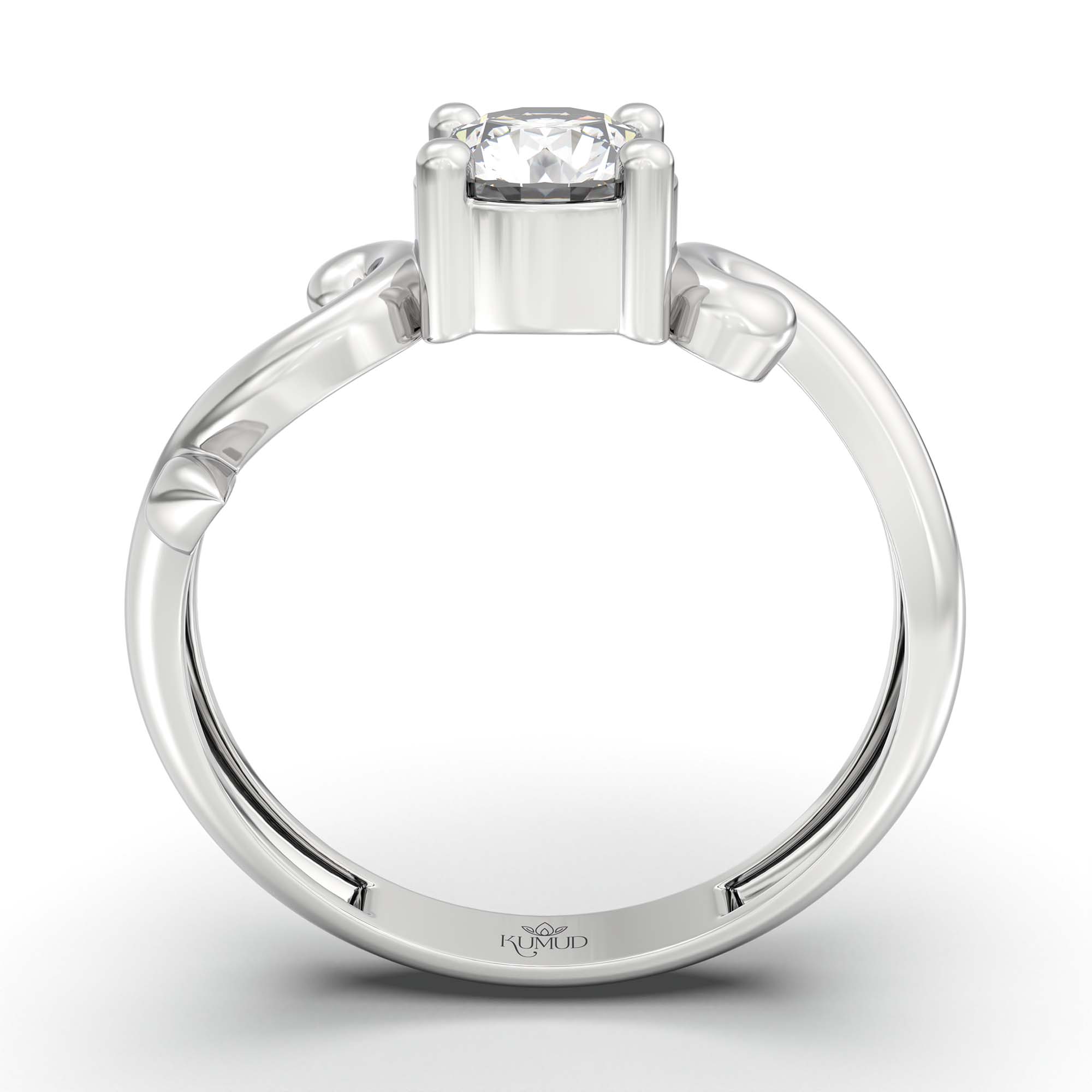 Lab-Grown Diamond Solitaire Ring for Women in 18K White Gold – 0.5 Ct Round, 3 g (Design K13-11-APGAA) thumbnail