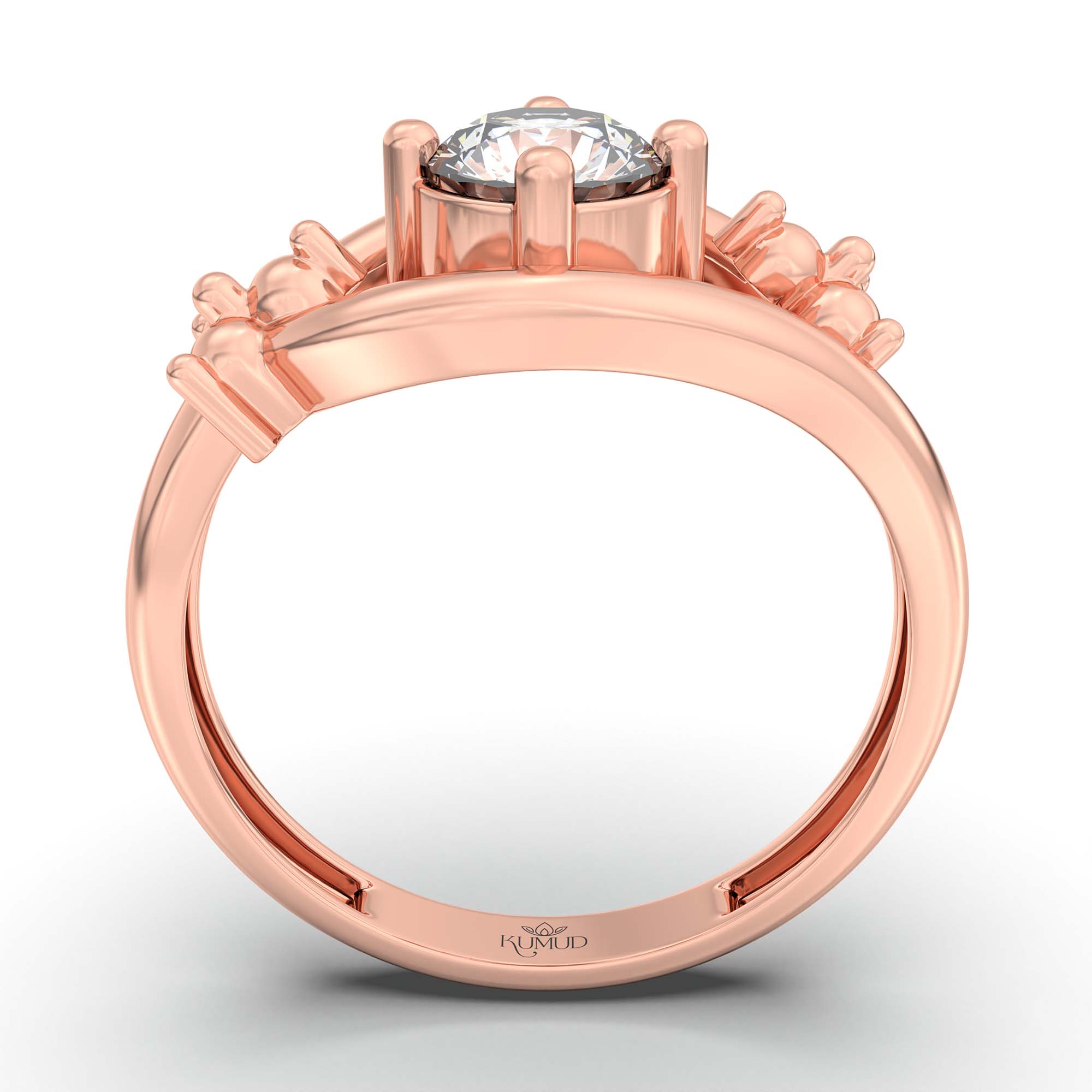 Lab-Grown Diamond Solitaire Ring for Women in 18K Rose Gold – 0.5 Ct Round, 3 g (Design K13-12-APGAA) thumbnail