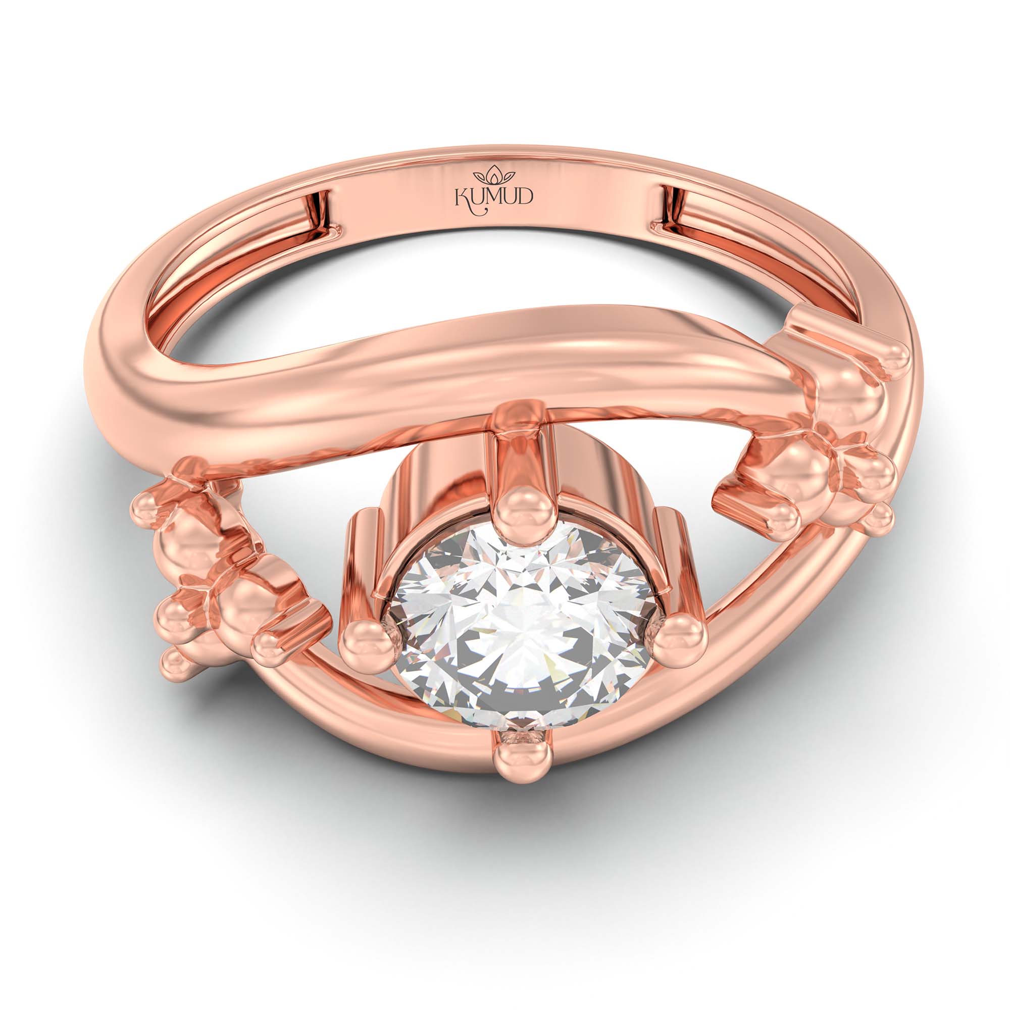 Lab-Grown Diamond Solitaire Ring for Women in 18K Rose Gold – 0.5 Ct Round, 3 g (Design K13-12-APGAA) thumbnail
