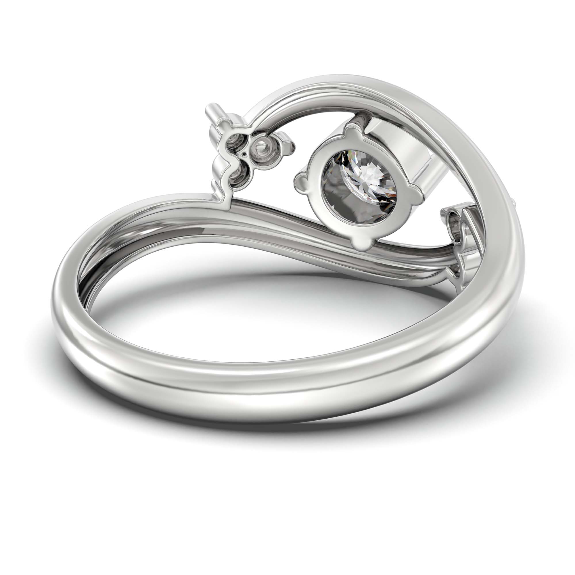 Lab-Grown Diamond Solitaire Ring for Women in 18K White Gold – 0.5 Ct Round, 3 g (Design K13-12-APGAA) thumbnail
