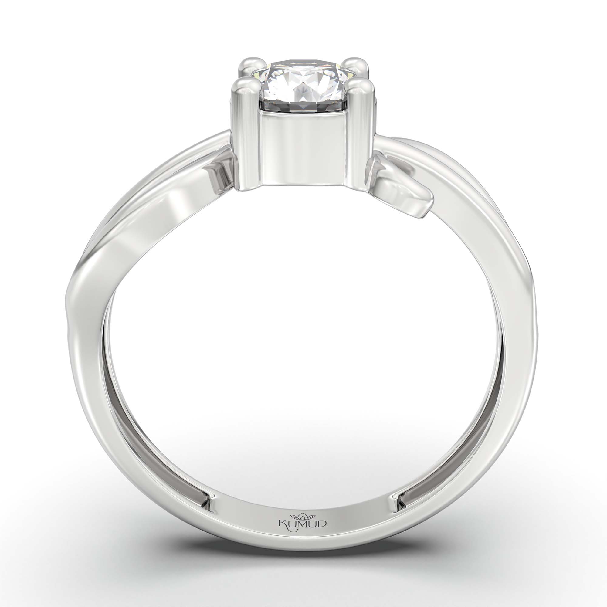 Lab-Grown Diamond Solitaire Ring for Women in 18K White Gold – 0.5 Ct Round, 3 g (Design K13-13-APGAA) thumbnail