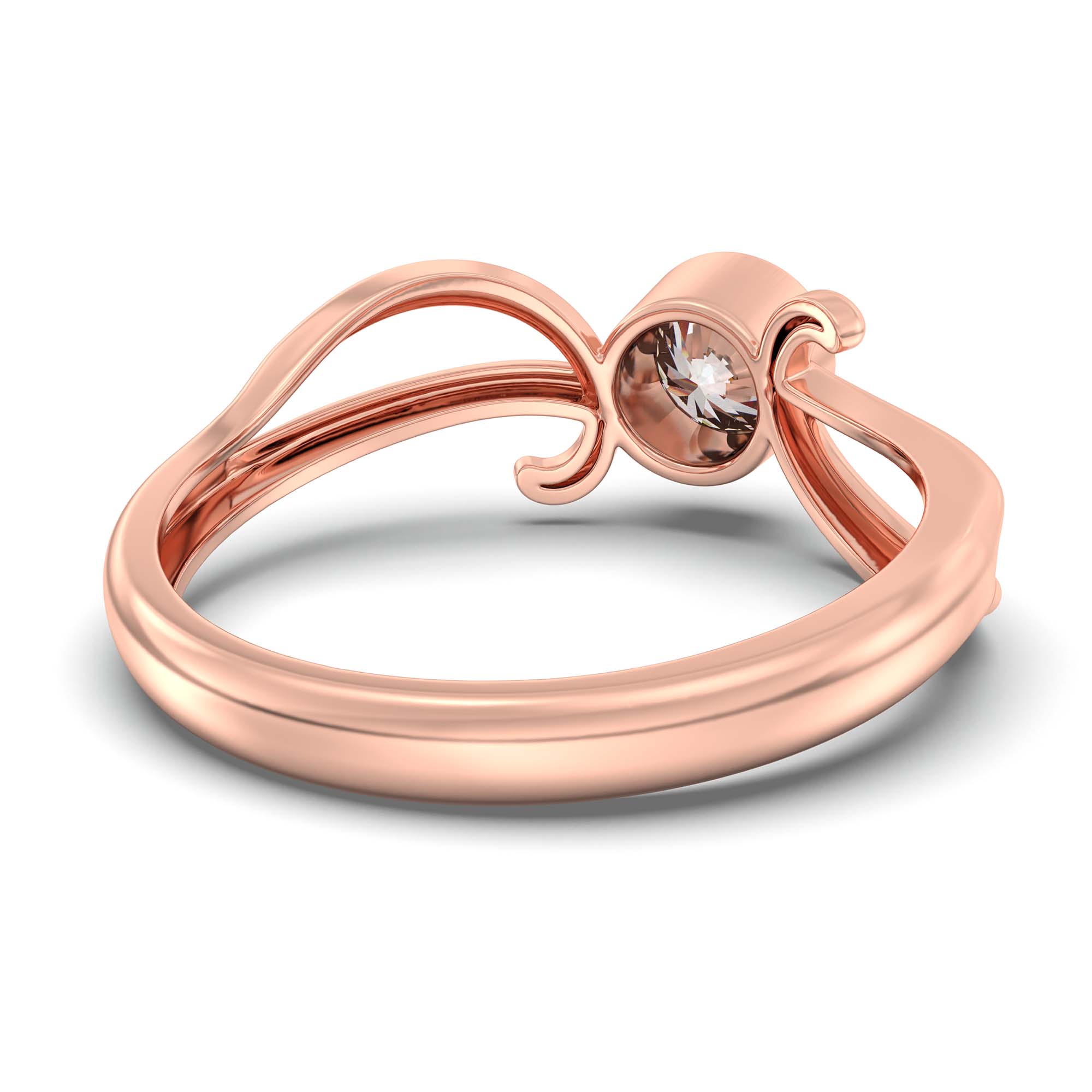 Lab-Grown Diamond Solitaire Ring for Women in 18K Rose Gold – 0.5 Ct Round, 3 g (Design K13-13-BBZAA) thumbnail