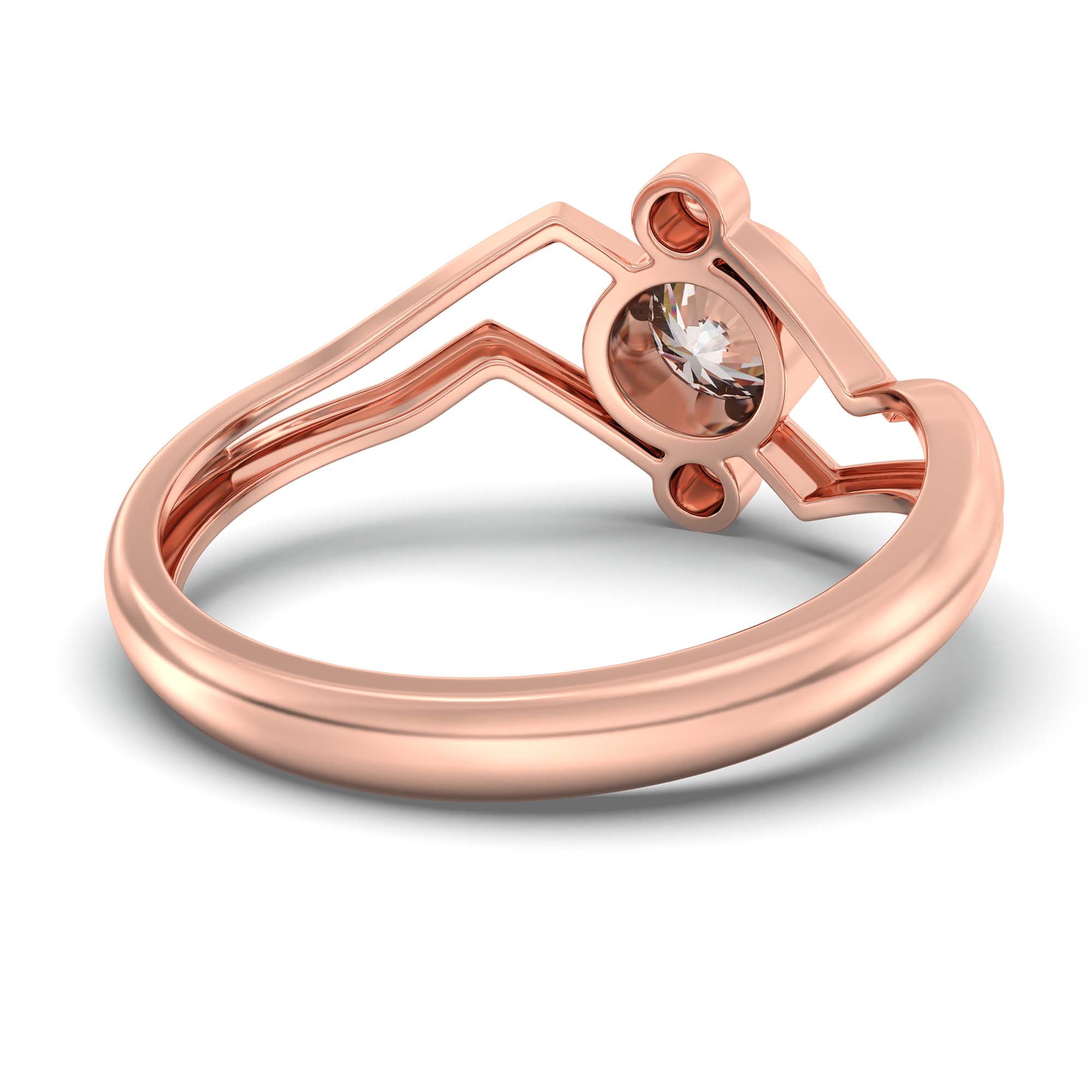 Lab-Grown Diamond Solitaire Ring for Women in 18K Rose Gold – 0.5 Ct Round, 3 g (Design K13-16-BBZAA) thumbnail