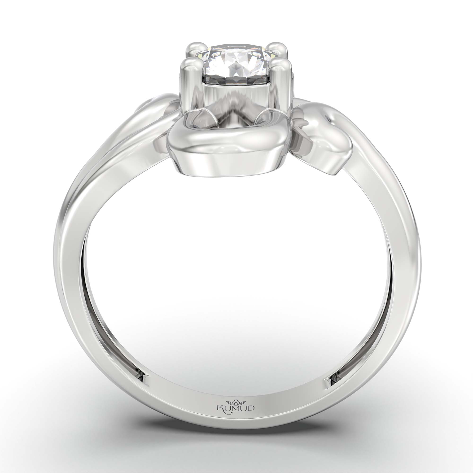 Lab-Grown Diamond Solitaire Ring for Women in 18K White Gold – 0.5 Ct Round, 3 g (Design K13-18-APGAA) thumbnail