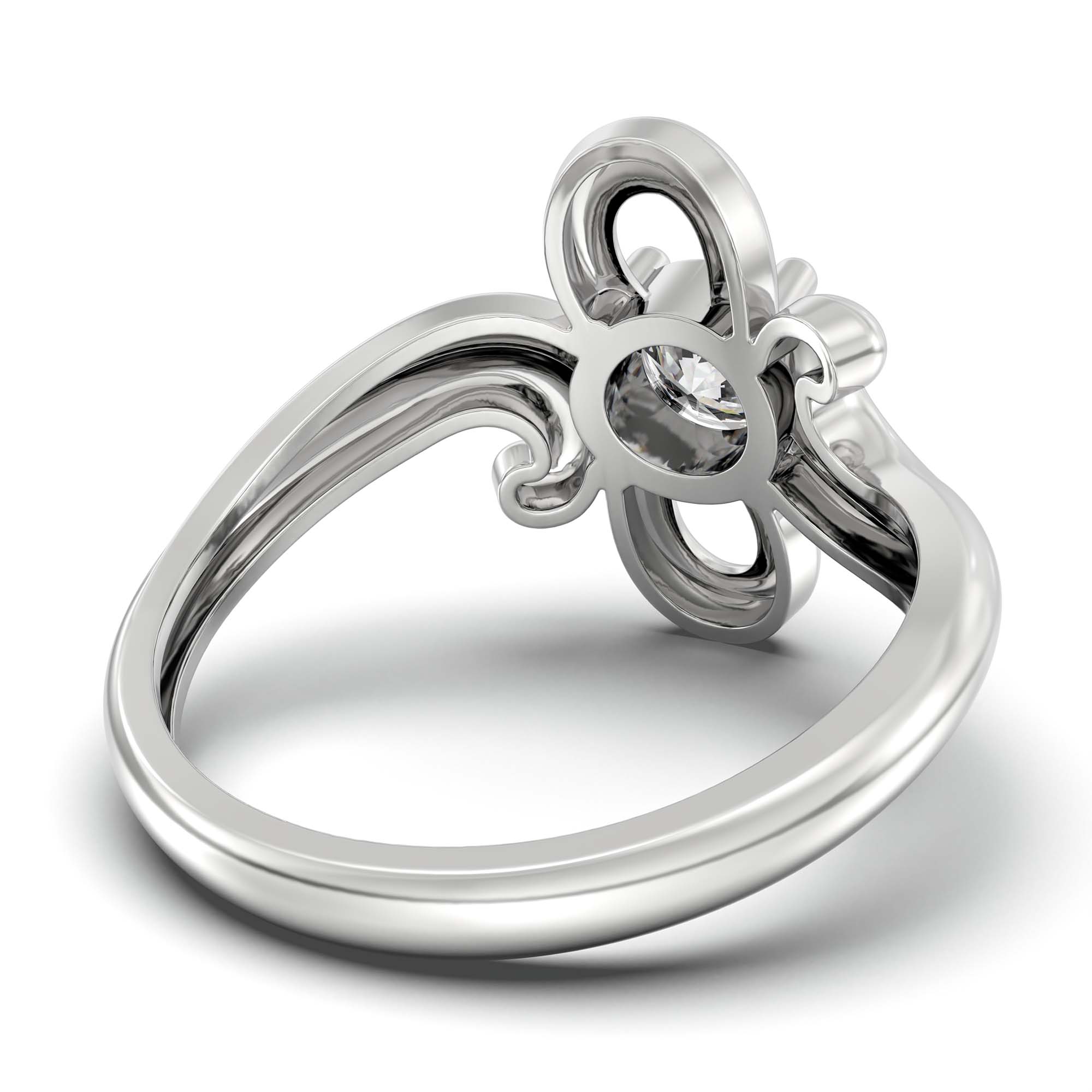 Lab-Grown Diamond Solitaire Ring for Women in 18K White Gold – 0.5 Ct Round, 3 g (Design K13-18-APGAA) thumbnail