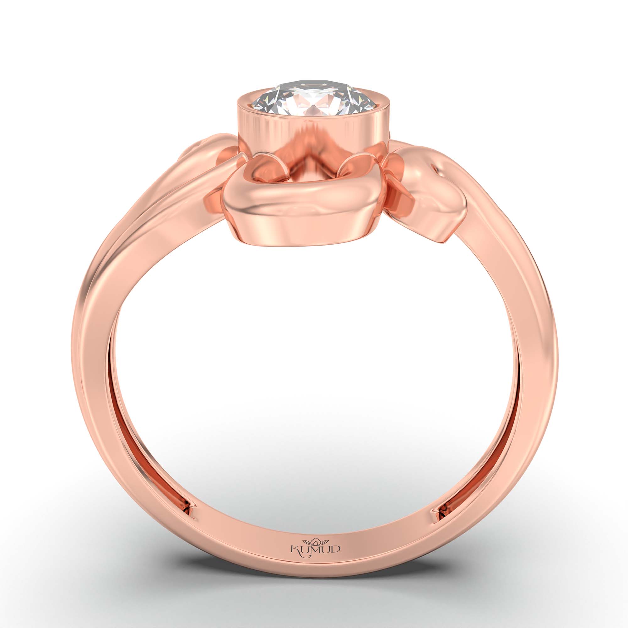 Lab-Grown Diamond Solitaire Ring for Women in 18K Rose Gold – 0.5 Ct Round, 3 g (Design K13-18-BBZAA) thumbnail
