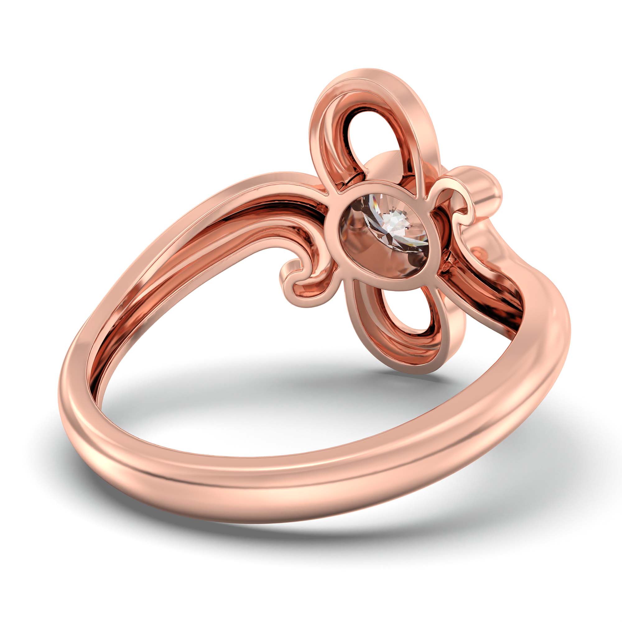 Lab-Grown Diamond Solitaire Ring for Women in 18K Rose Gold – 0.5 Ct Round, 3 g (Design K13-18-BBZAA) thumbnail