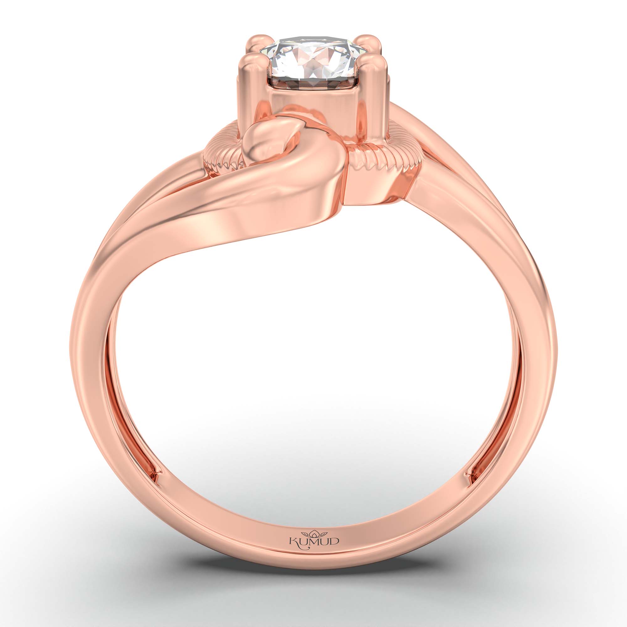 Lab-Grown Diamond Solitaire Ring for Women in 18K Rose Gold – 0.5 Ct Round, 3 g (Design K13-19-APGAA) thumbnail