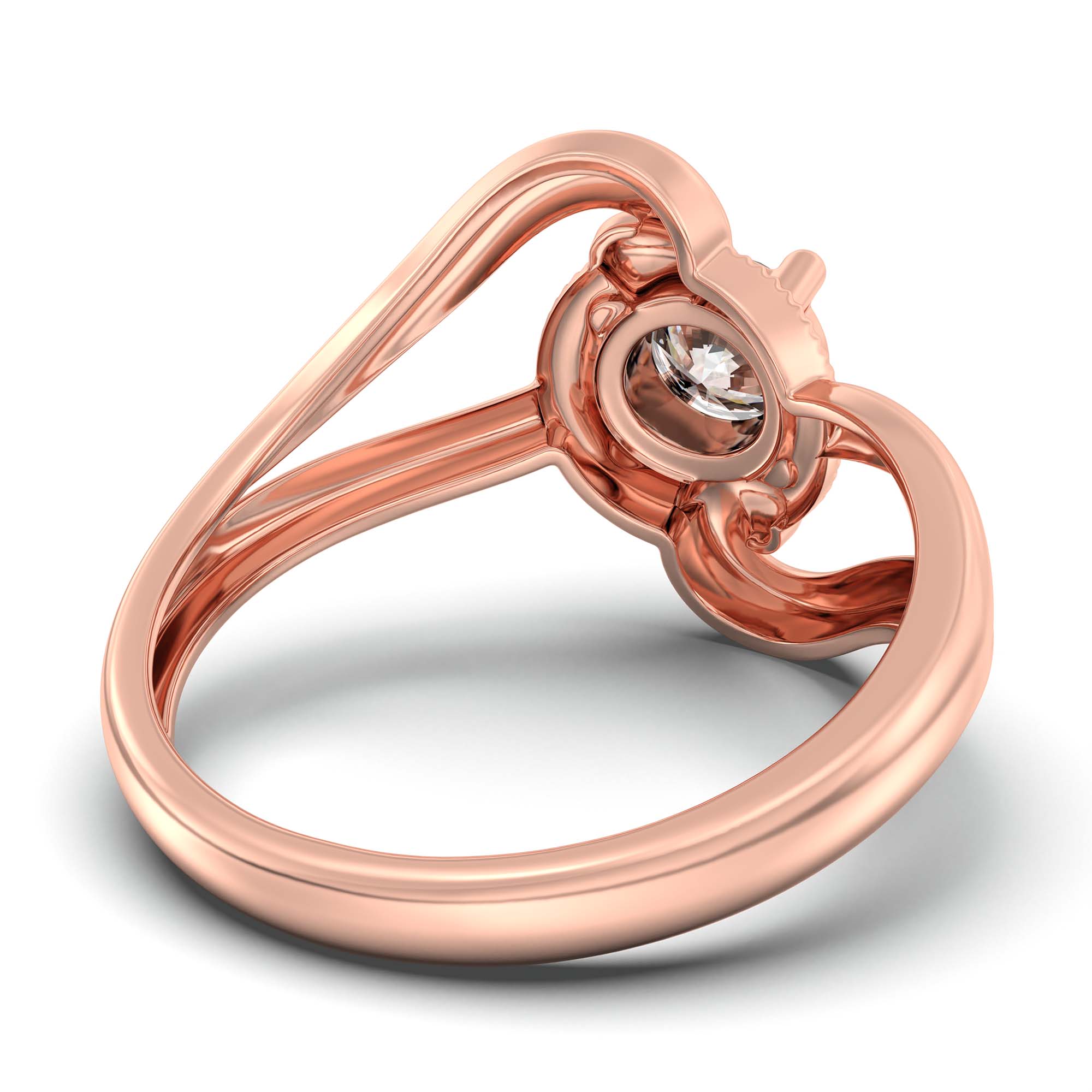Lab-Grown Diamond Solitaire Ring for Women in 18K Rose Gold – 0.5 Ct Round, 3 g (Design K13-19-APGAA) thumbnail