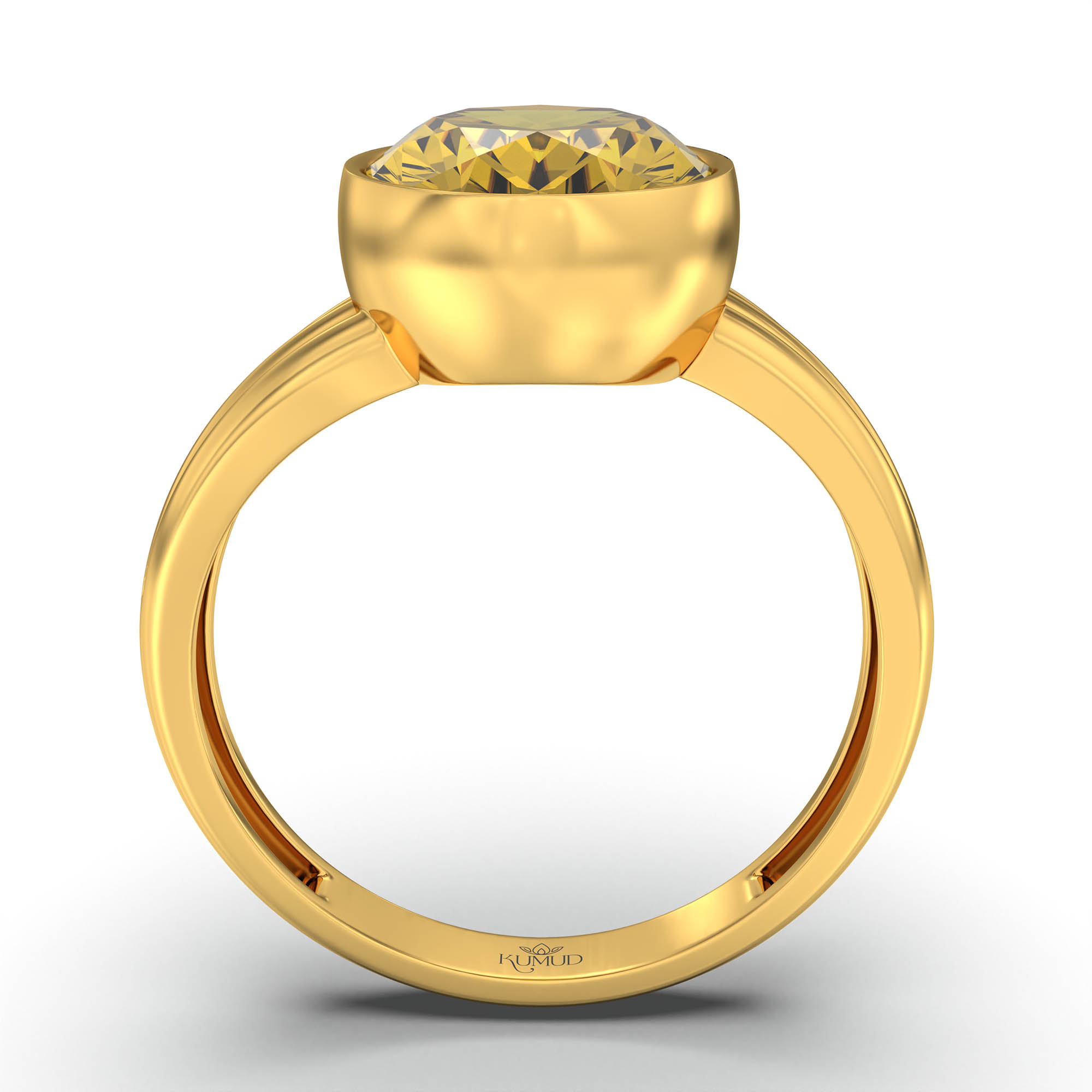 Gemstone ring Oval Cut stone in 22K Yellow Gold thumbnail