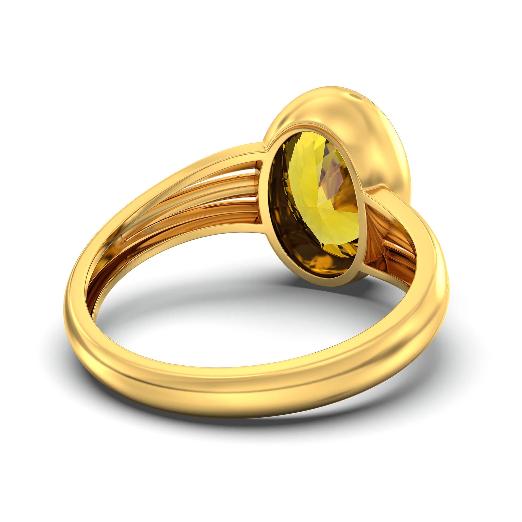 Gemstone ring Oval Cut stone in 22K Yellow Gold thumbnail