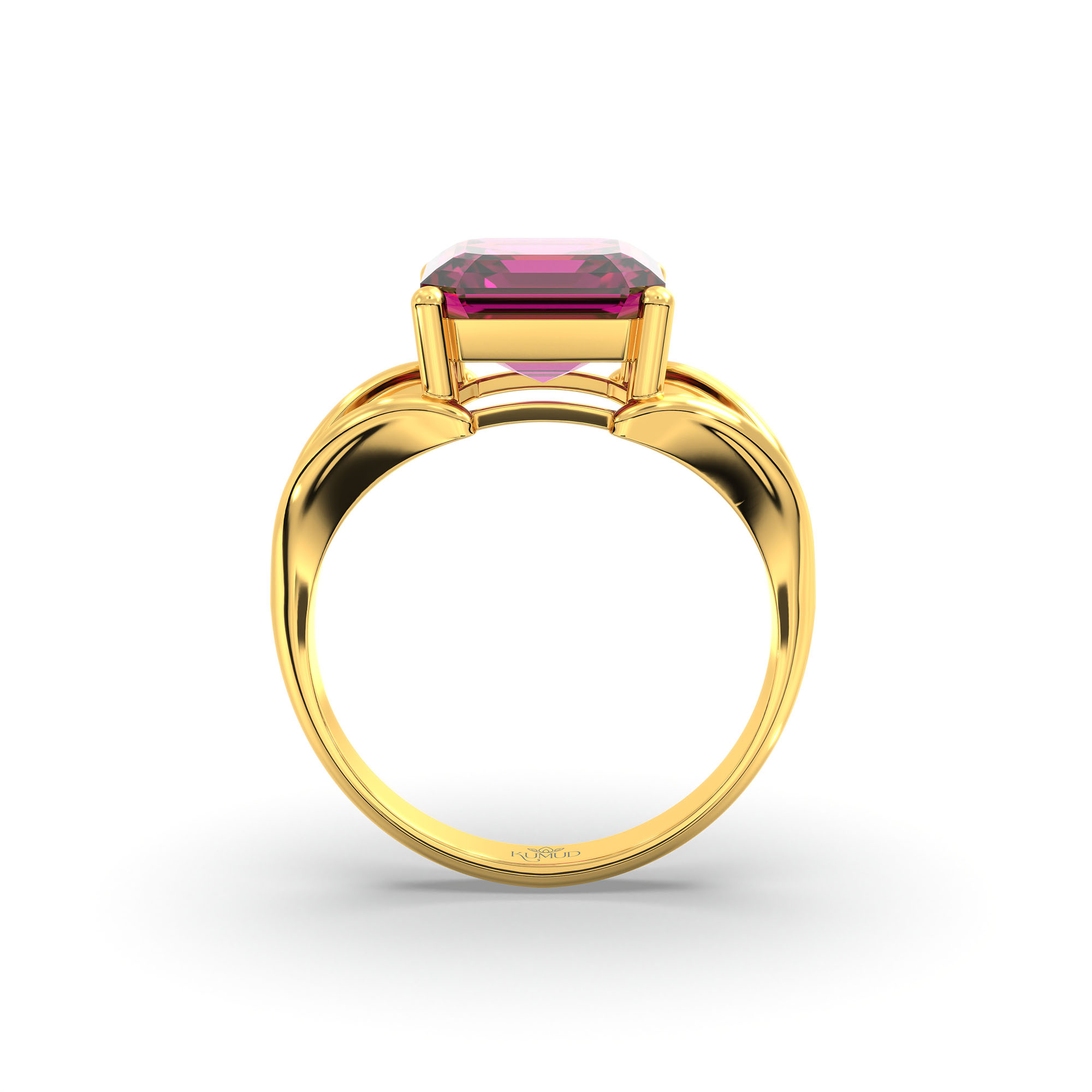Ruby (Manik) Ring in 22K Yellow Gold – Cushion 8 mm, Prong Setting, 6 g (Design K15-3) thumbnail