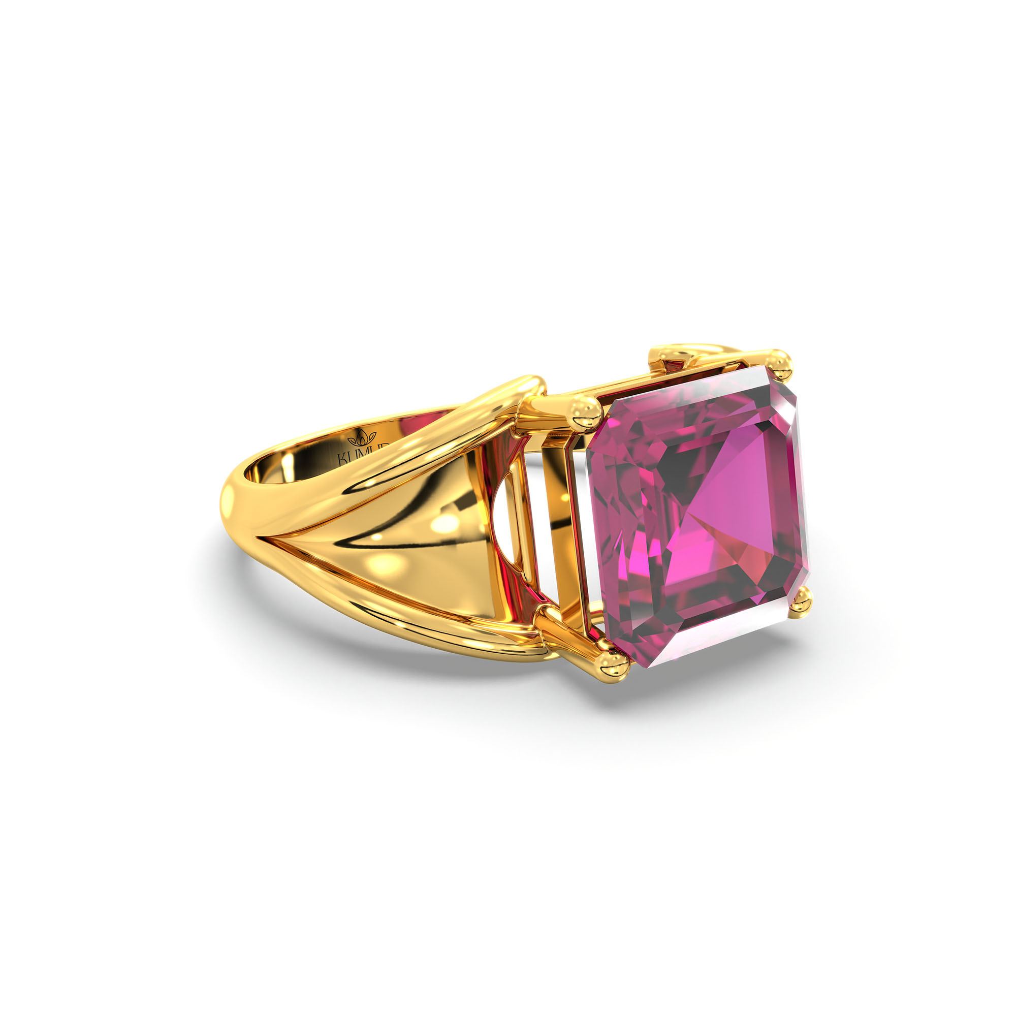 Ruby (Manik) Ring in 22K Yellow Gold – Cushion 8 mm, Prong Setting, 6 g (Design K15-3) thumbnail