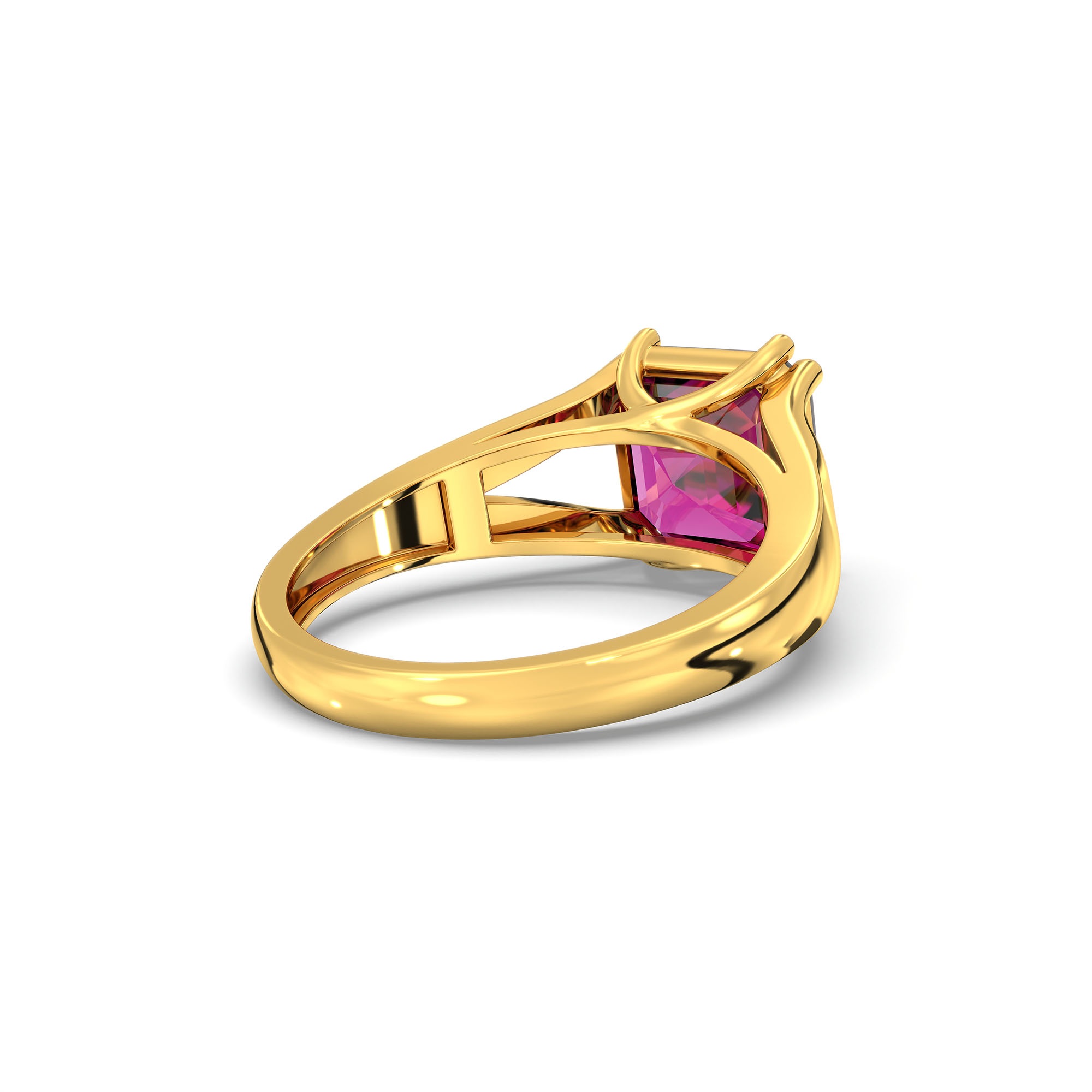 Ruby (Manik) Ring in 22K Yellow Gold – Cushion 8 mm, Prong Setting, 5 g (Design K15-7) thumbnail