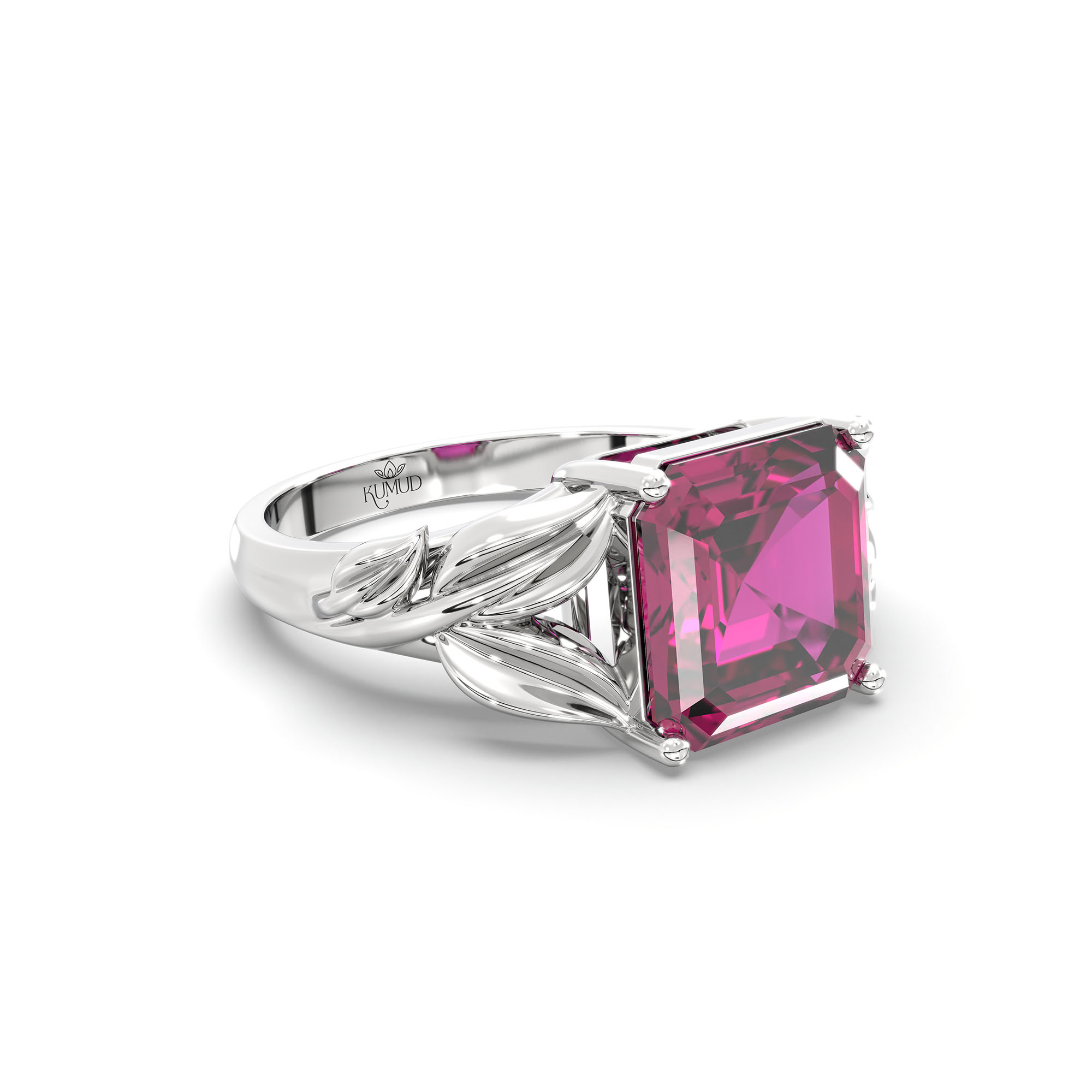 Ruby (Manik) Ring for Women in 925 Sterling Silver – Cushion 8 mm, Prong Setting, 5 g thumbnail