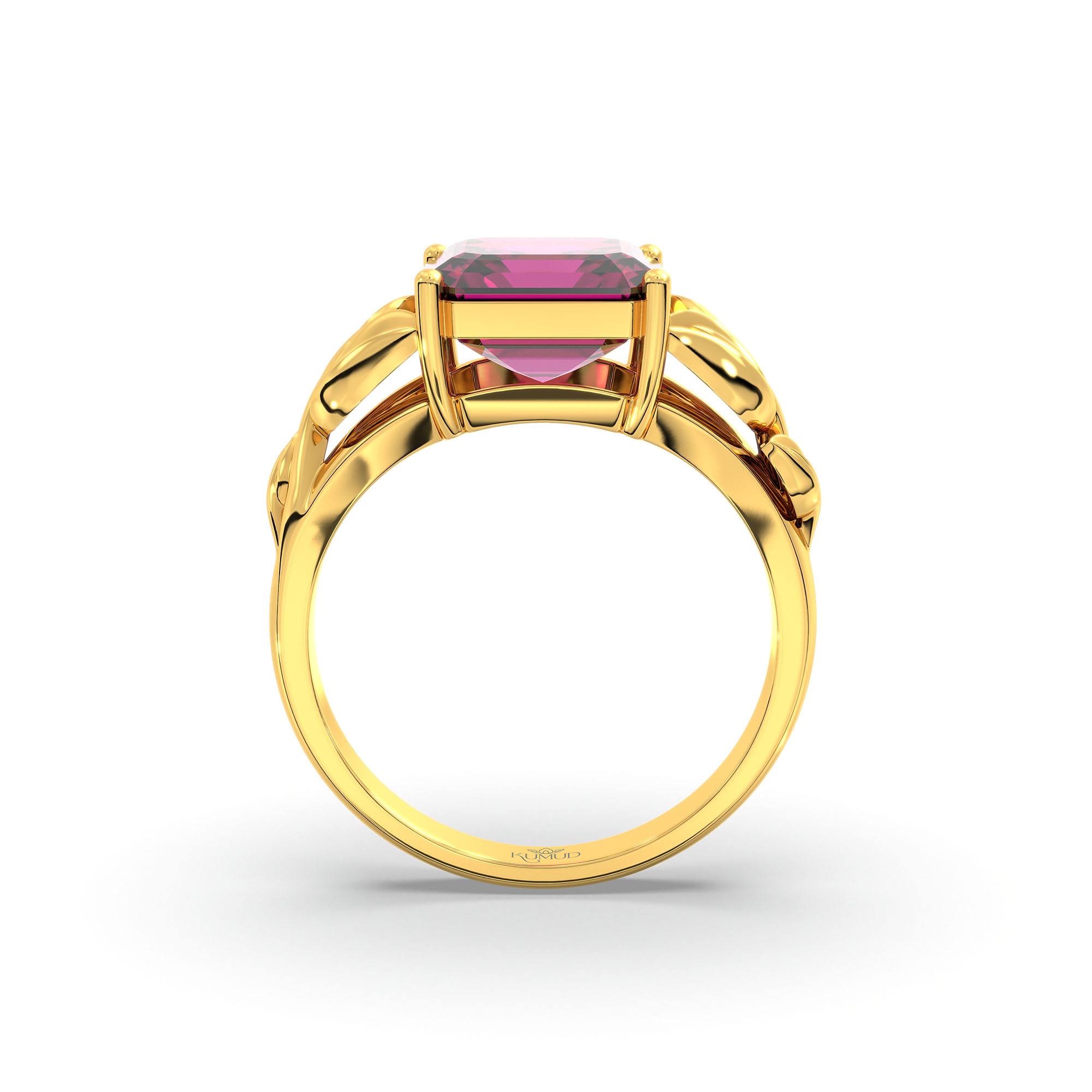Ruby (Manik) Ring for Women in 22K Yellow Gold – Cushion 8 mm, Prong Setting, 5 g thumbnail