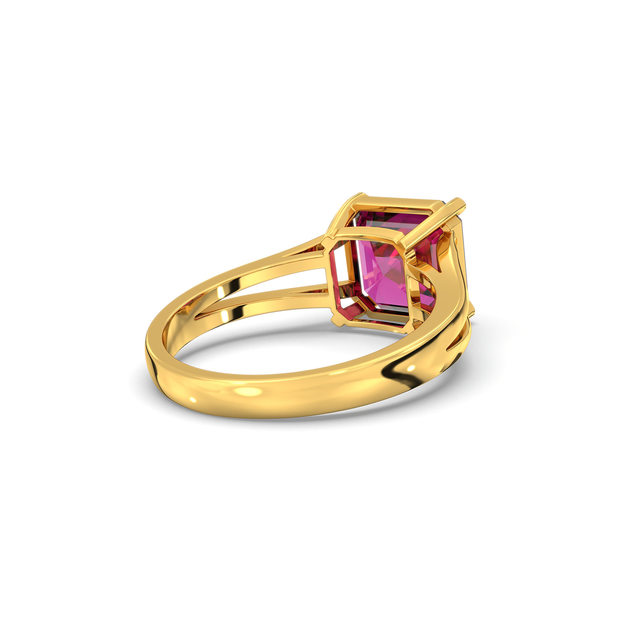 Ruby (Manik) Ring in 22K Yellow Gold – Cushion 8 mm, Prong Setting, 4 g (Design K15-12) thumbnail