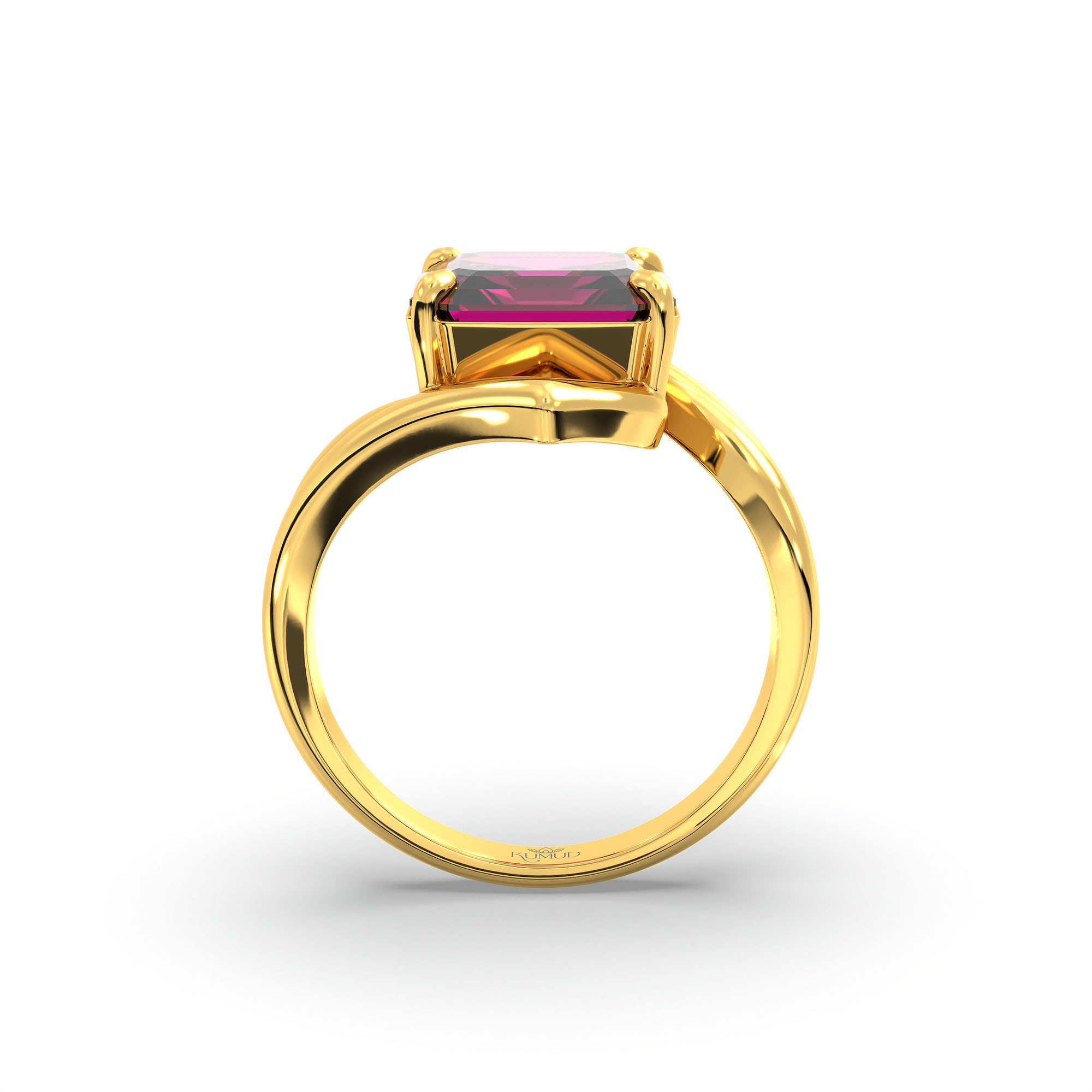 Ruby (Manik) Ring in 22K Yellow Gold – Cushion 8 mm, Prong Setting, 7 g (Design K15-16) thumbnail