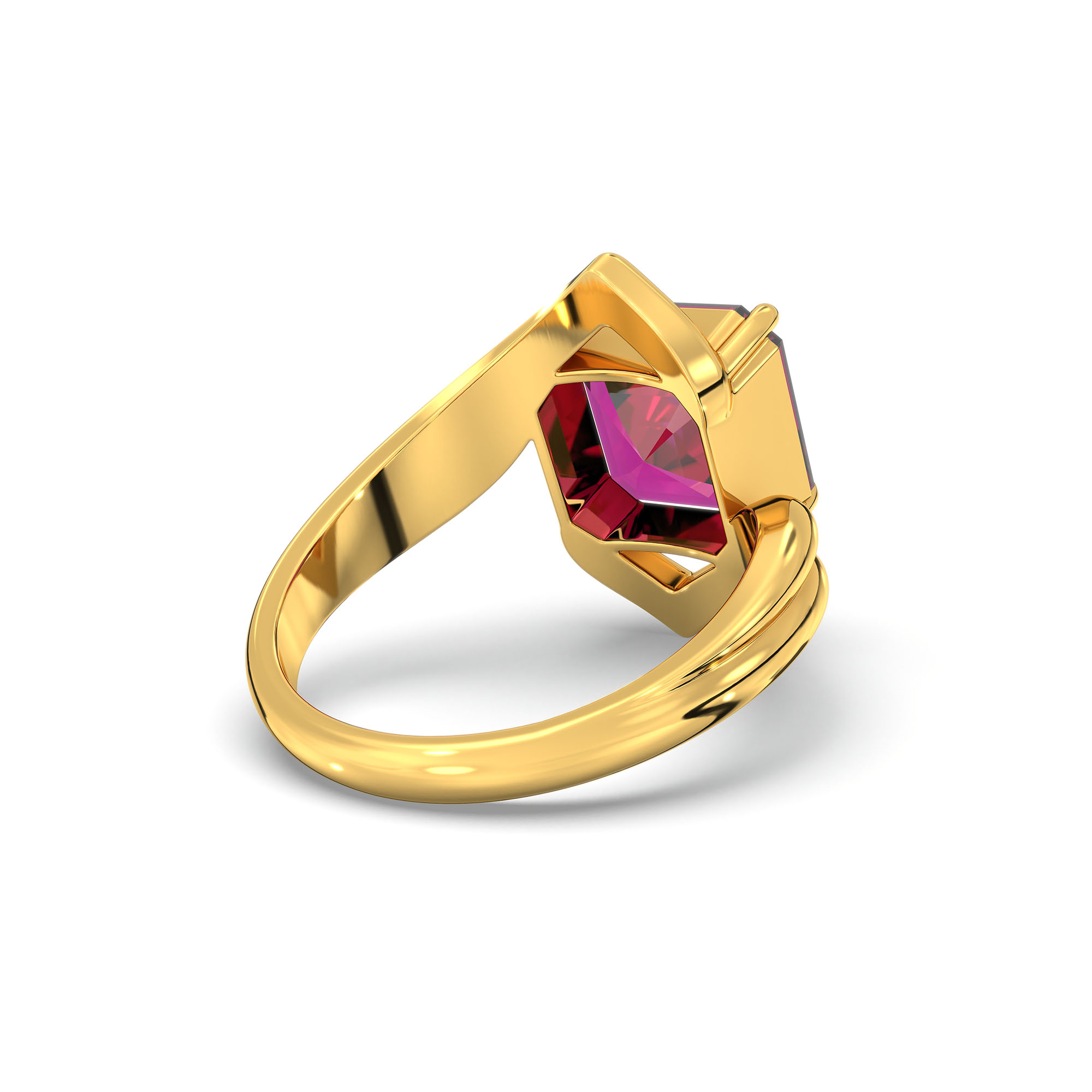 Ruby (Manik) Ring in 22K Yellow Gold – Cushion 8 mm, Prong Setting, 7 g (Design K15-16) thumbnail