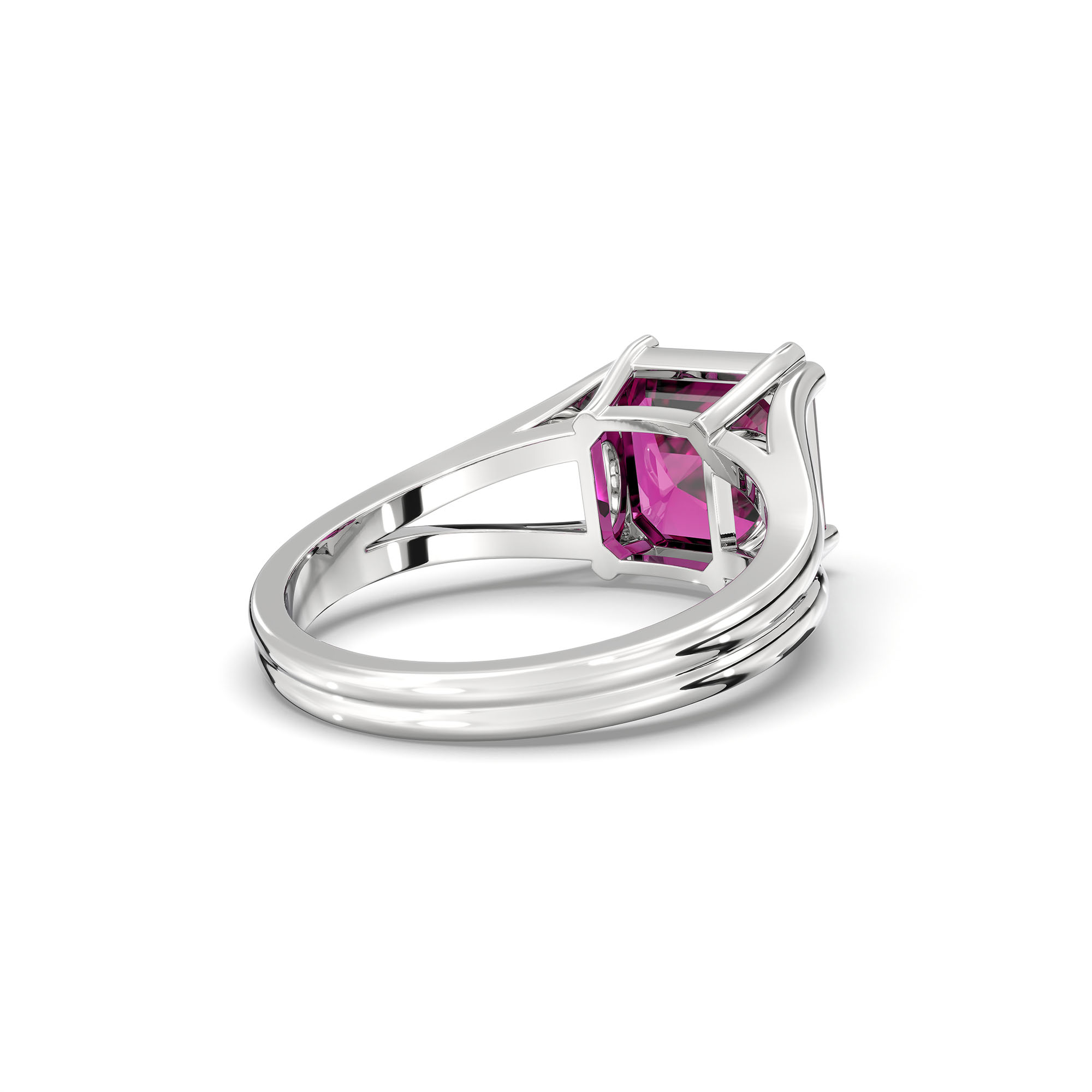 Ruby (Manik) Ring in 925 Sterling Silver – Cushion 8 mm, Prong Setting, 5 g (Design K15-24) thumbnail