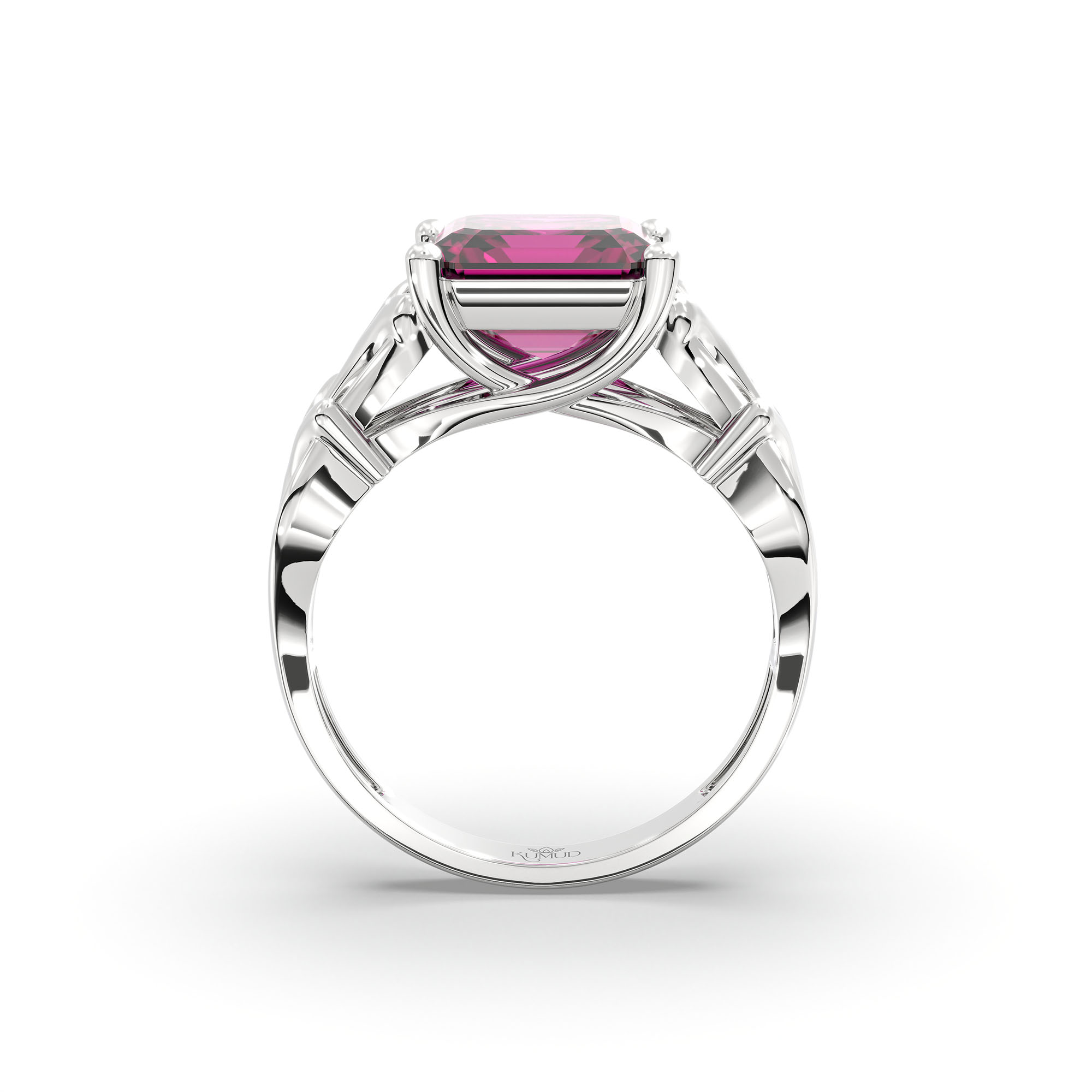 Ruby (Manik) Ring in 925 Sterling Silver – Cushion 8 mm, Prong Setting, 5 g (Design K15-26) thumbnail