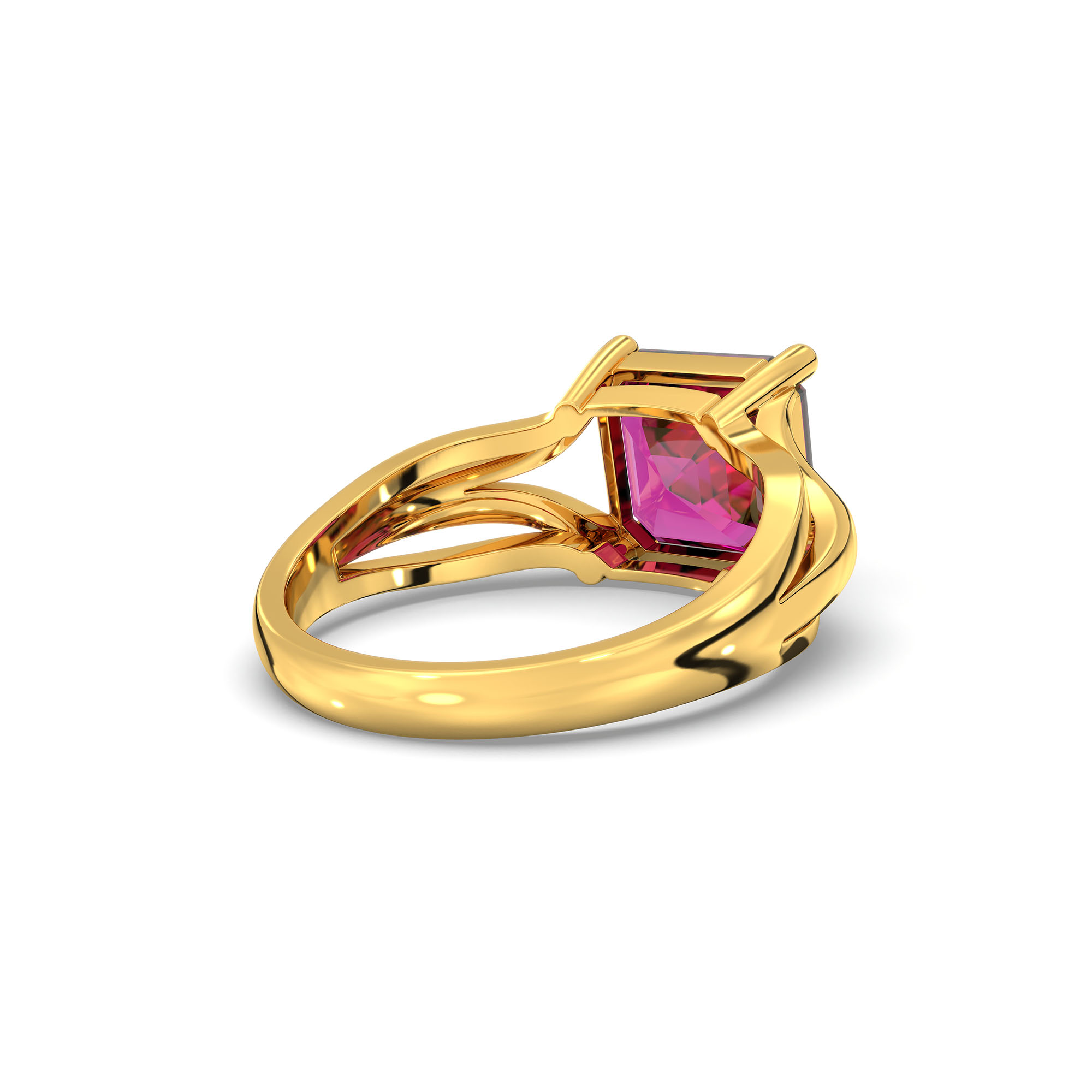 Ruby (Manik) Ring in 22K Yellow Gold – Cushion 8 mm, Prong Setting, 5 g (Design K15-27) thumbnail
