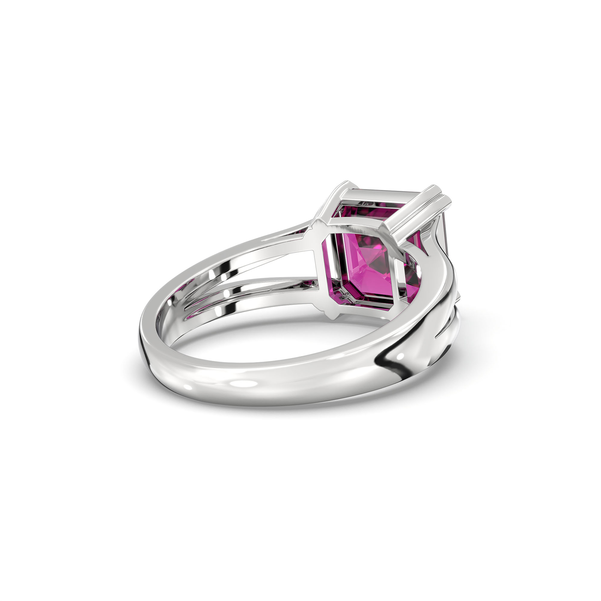 Ruby (Manik) Ring in 925 Sterling Silver – Cushion 8 mm, Prong Setting, 6 g (Design K15-30) thumbnail