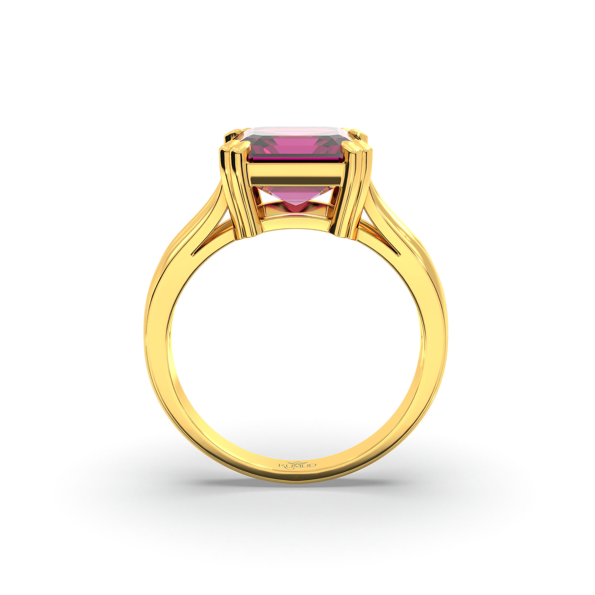 Ruby (Manik) Ring in 22K Yellow Gold – Cushion 8 mm, Prong Setting, 6 g (Design K15-30) thumbnail