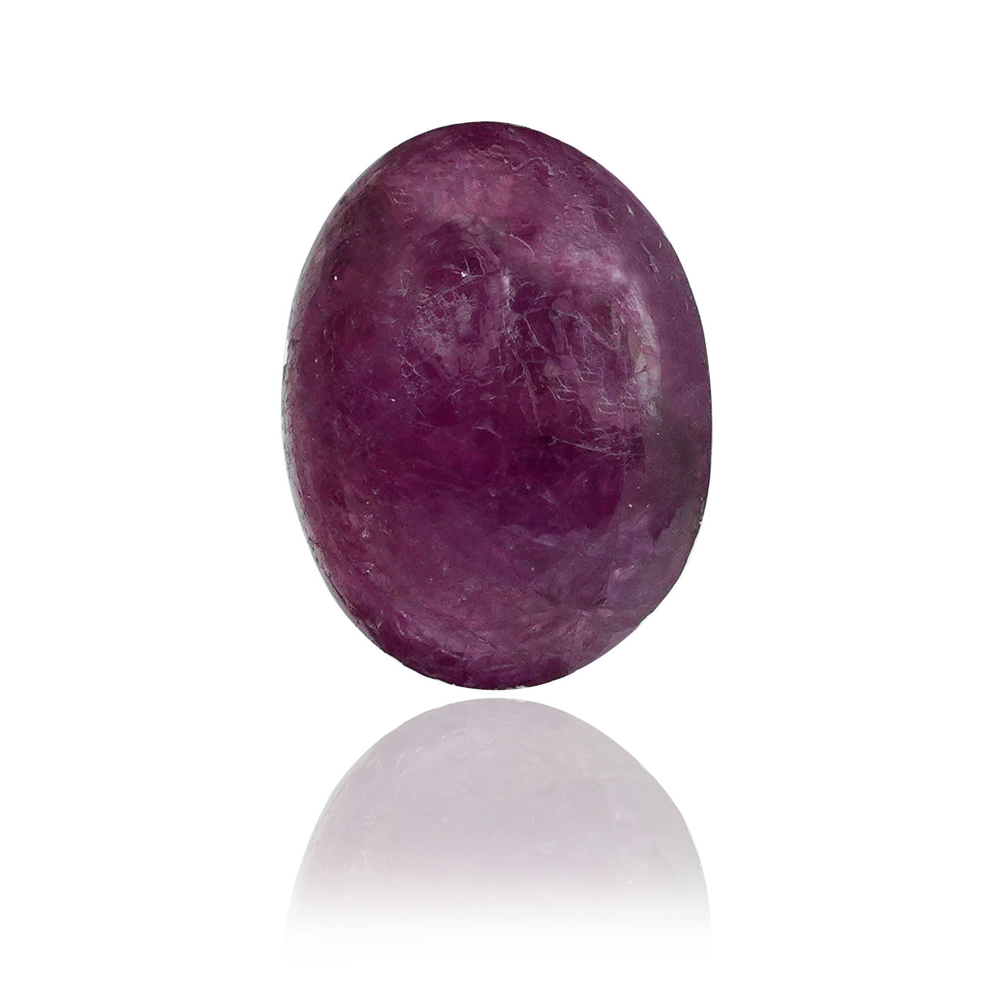Natural Unheated Ruby (Manik) 1.15 Ct, Oval Cabochon, Africa – IGTL Certified – front view thumbnail
