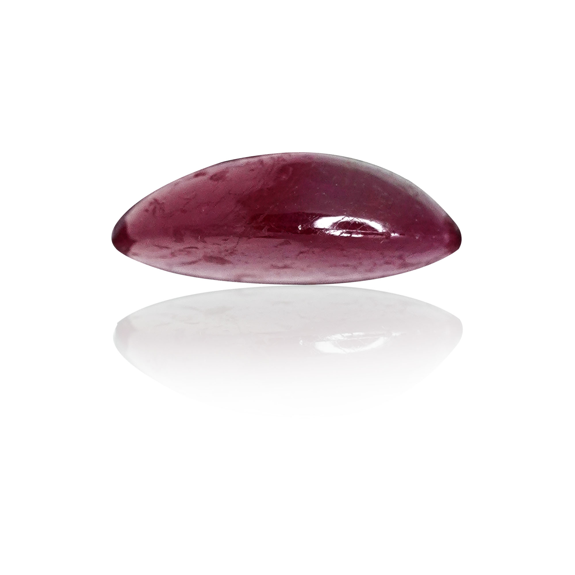 Natural Unheated Ruby (Manik) 1.25 Ct, Oval Cabochon, Africa – IGTL Certified – front view thumbnail