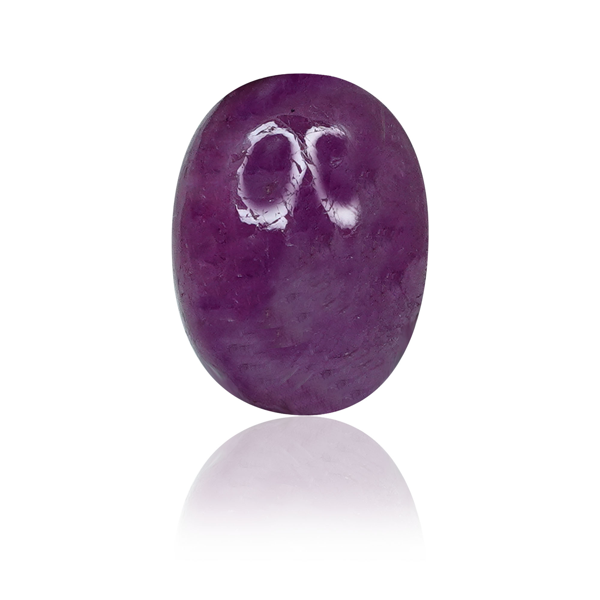 Natural Unheated Ruby (Manik) 0.92 Ct, Oval Cabochon, Africa – IGTL Certified – front view thumbnail