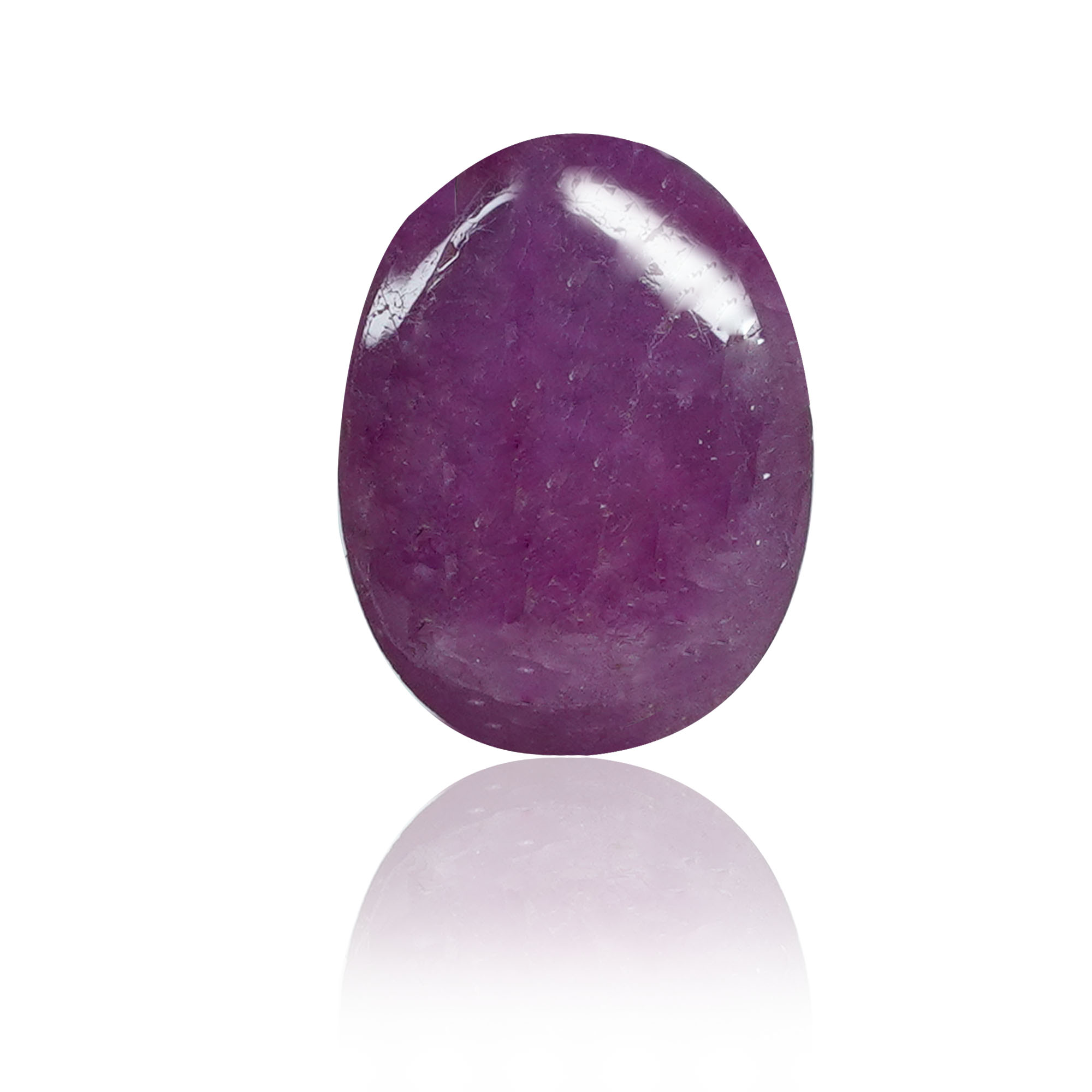 Natural Unheated Ruby (Manik) 0.92 Ct, Oval Cabochon, Africa – IGTL Certified – front view thumbnail