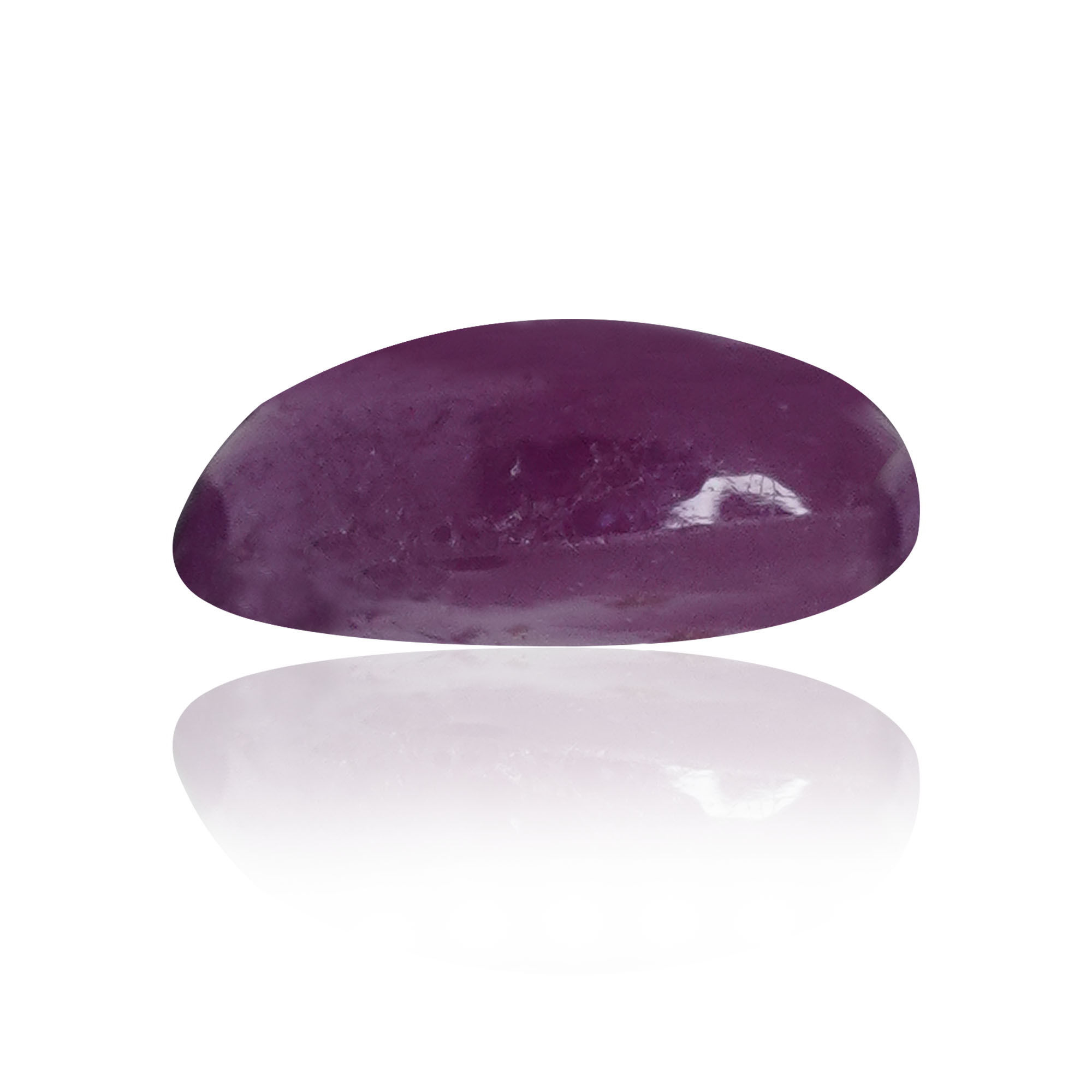 Natural Unheated Ruby (Manik) 0.92 Ct, Oval Cabochon, Africa – IGTL Certified – front view thumbnail