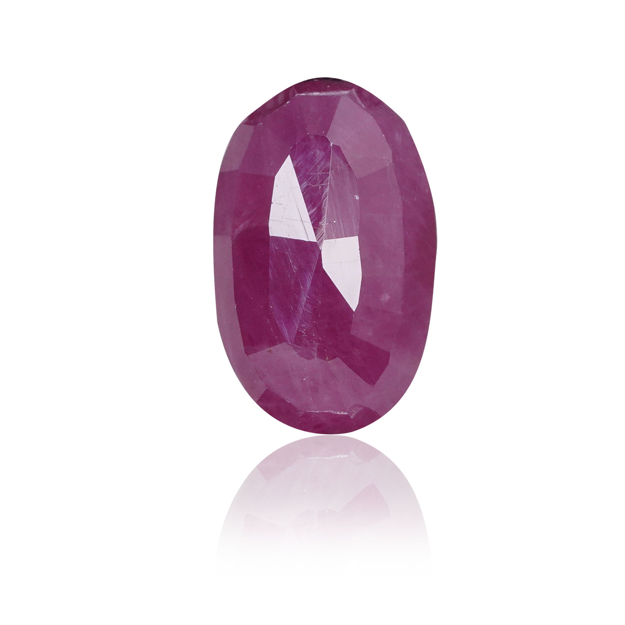 Natural Ruby (Manik) 3.3 Ct, Oval, Mozambique – IGTL Certified – front view thumbnail