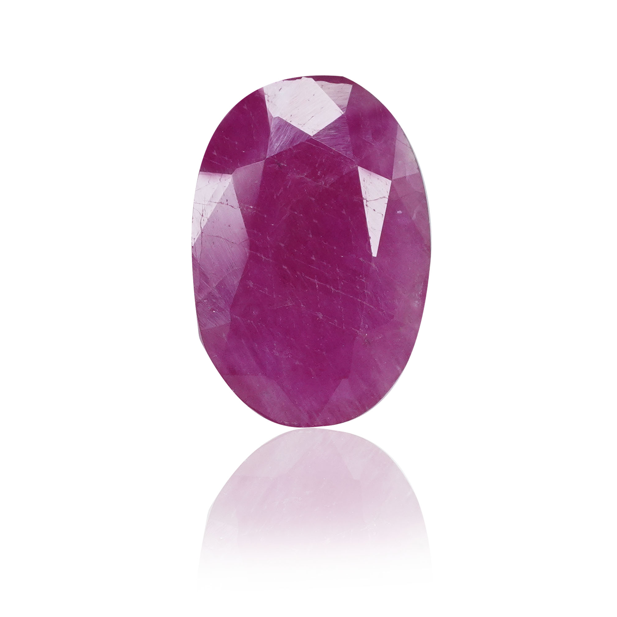 Natural Ruby (Manik) 2.43 Ct, Oval, Mozambique – IGTL Certified – front view thumbnail