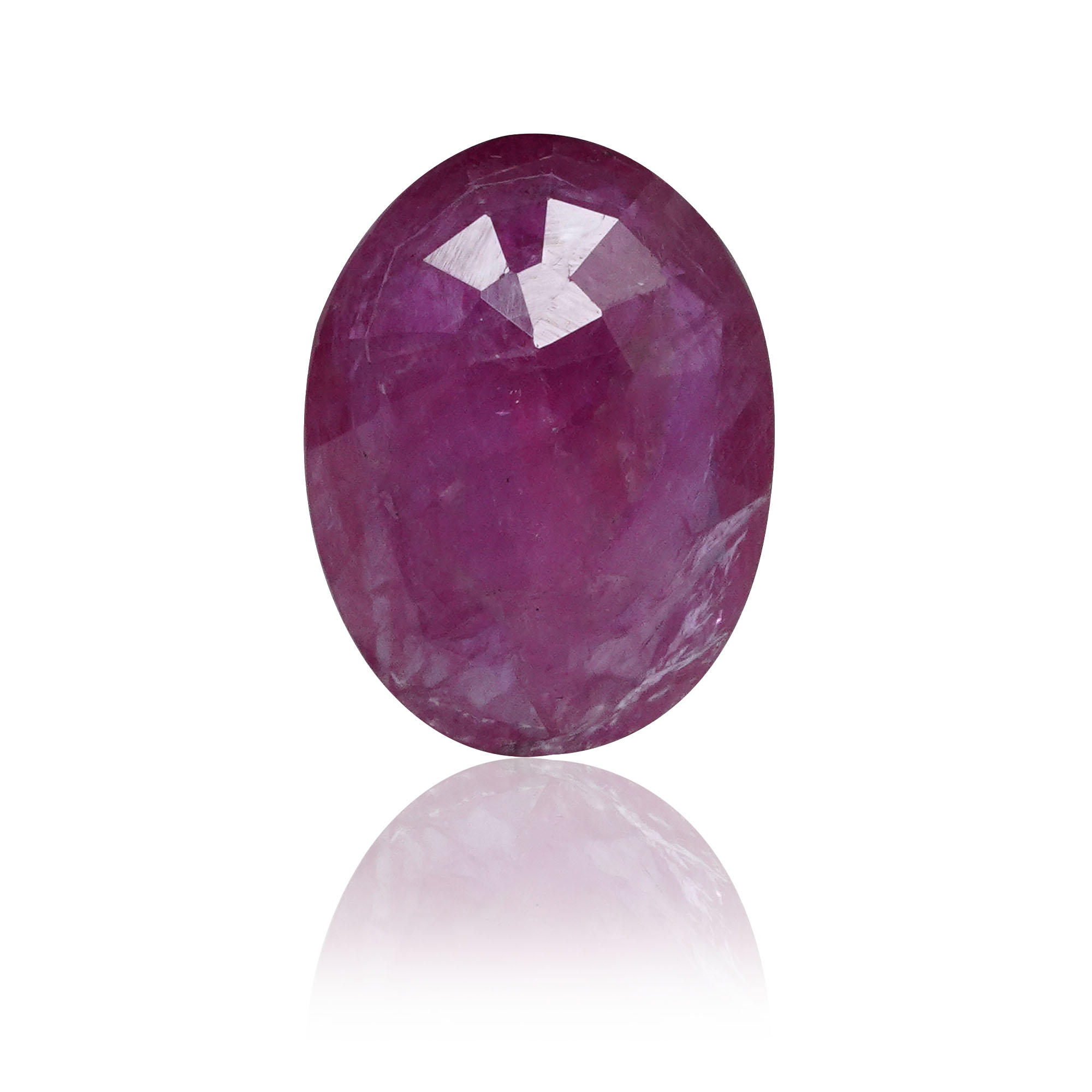 Natural Ruby (Manik) 2.22 Ct, Oval, Mozambique – IGTL Certified – front view thumbnail