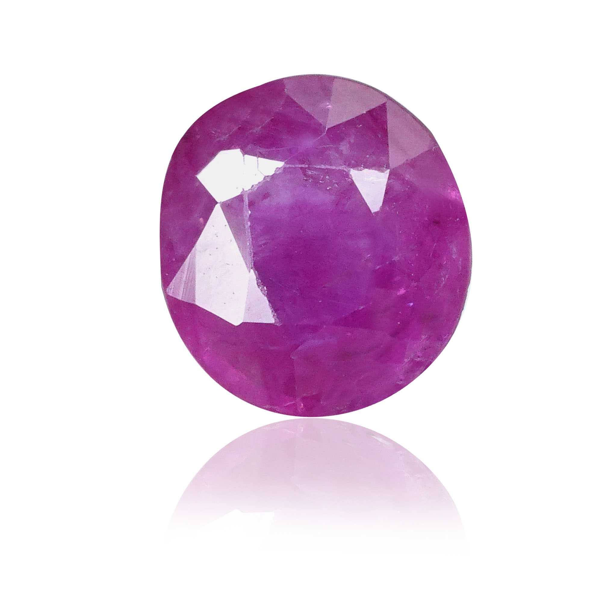 Natural Ruby (Manik) 1.13 Ct, Oval, Burma – IGTL Certified – front view thumbnail