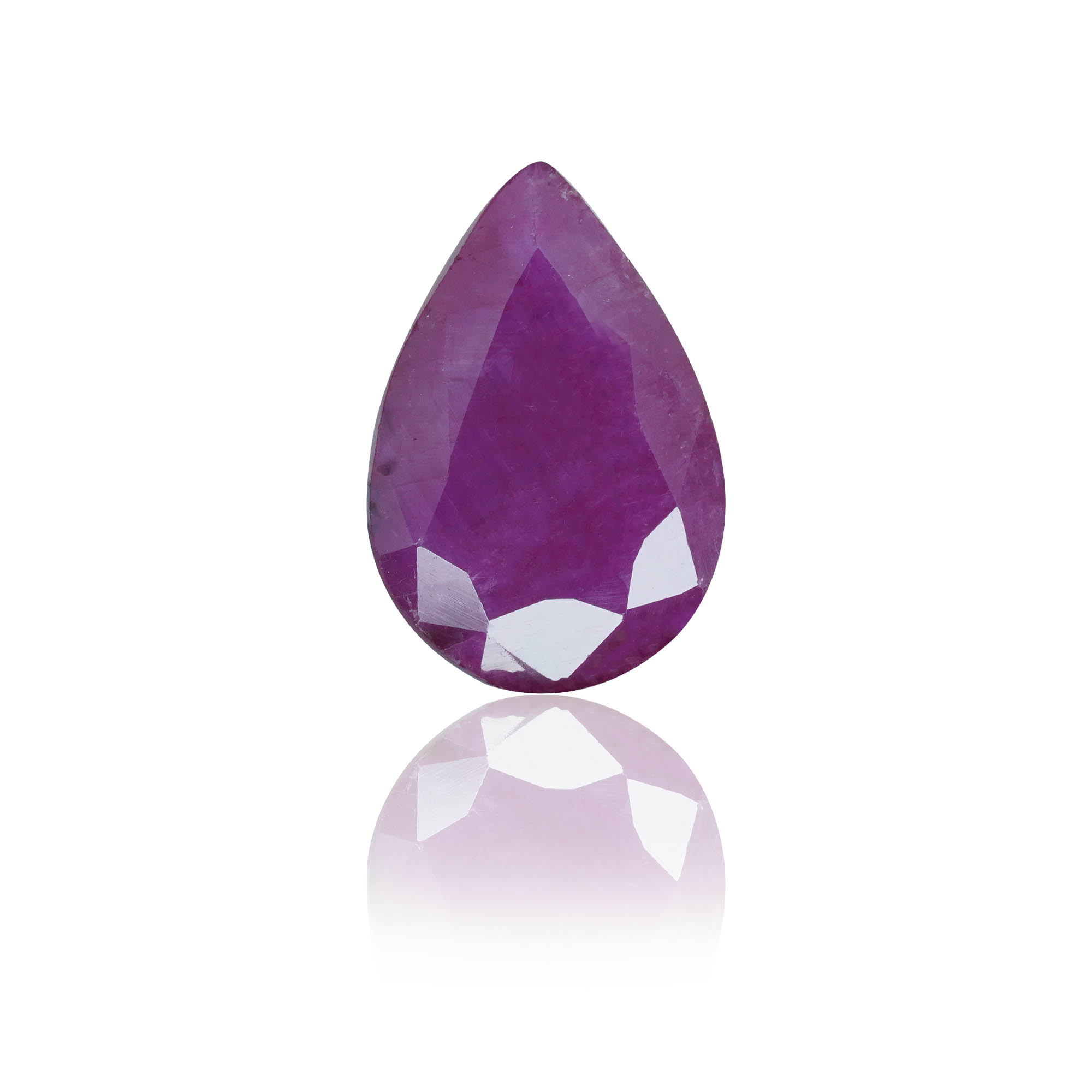Natural Unheated Ruby (Manik) 5.59 Ct, Pear, Madagascar – IGTL Certified – front view thumbnail
