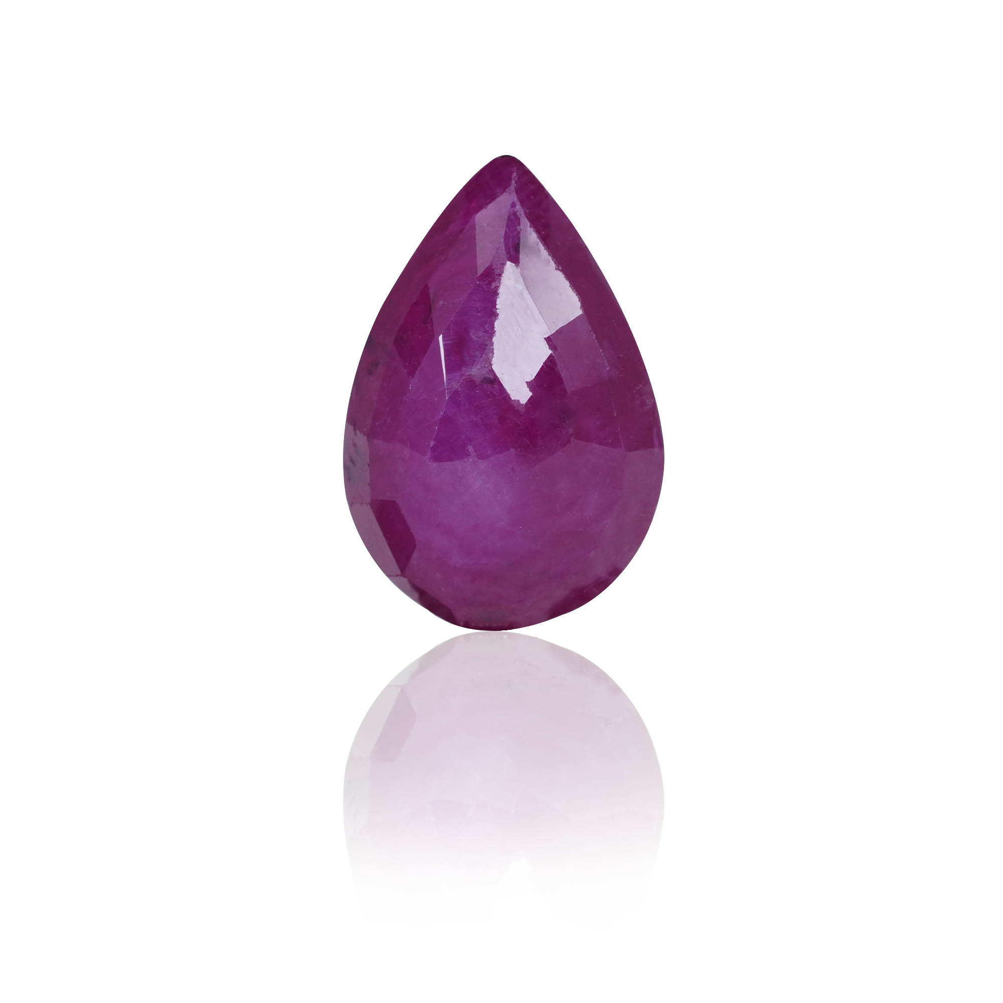 Natural Unheated Ruby (Manik) 5.59 Ct, Pear, Madagascar – IGTL Certified – front view thumbnail